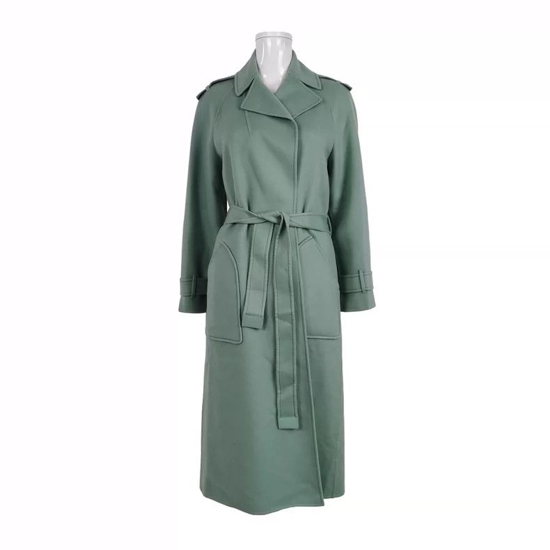 Loro Piana LORO PIANA Green long coat supreme cashmere coat Size XS / US 0-2 / IT 36-38 - 1 Thumbnail