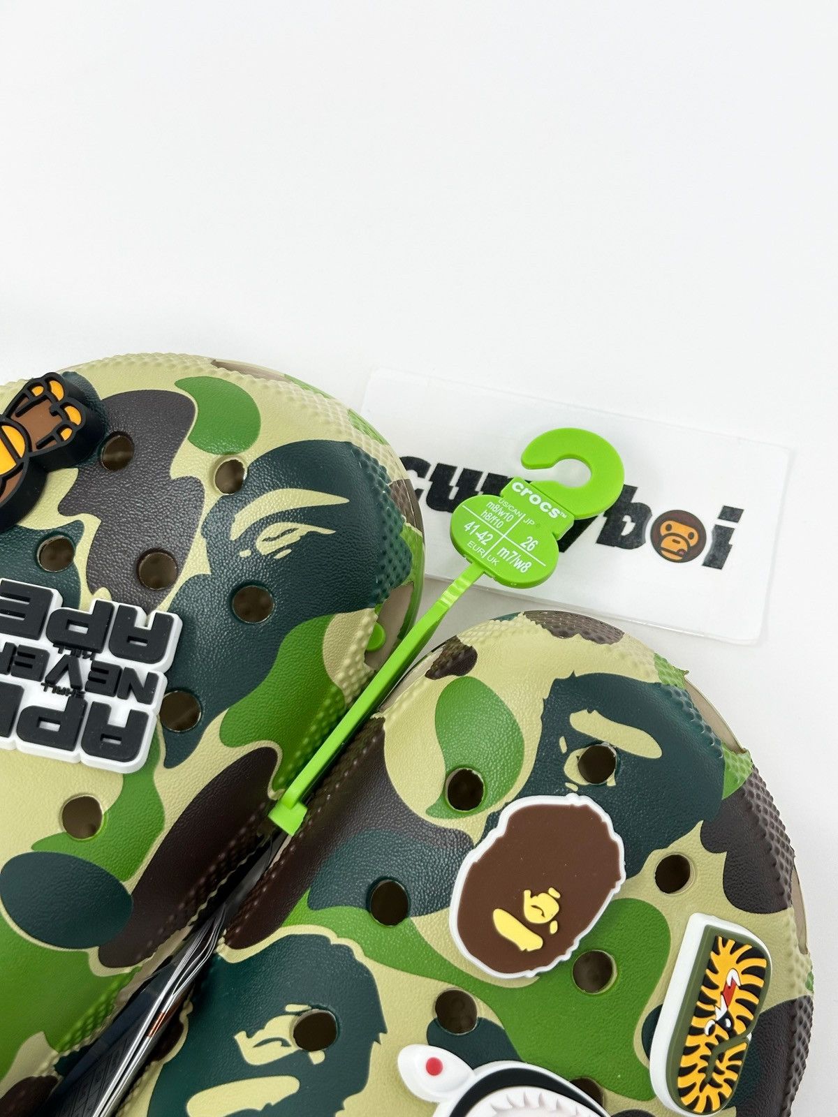 Bape × Crocs Crocs Classic Clog A Bathing Ape ABC Camo Green Size US 8 / EU 41 - 8 Thumbnail