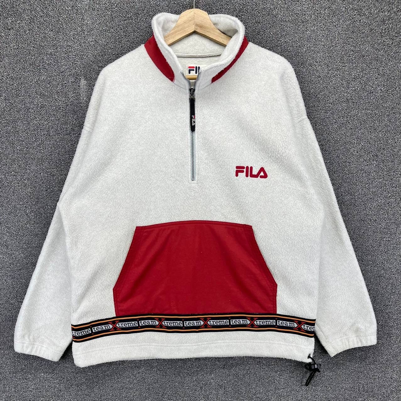Fila Vintage Fila Extreme Team Deep Pile Fleece Sweatshirt Size US L / EU 52-54 / 3 - 1 Thumbnail