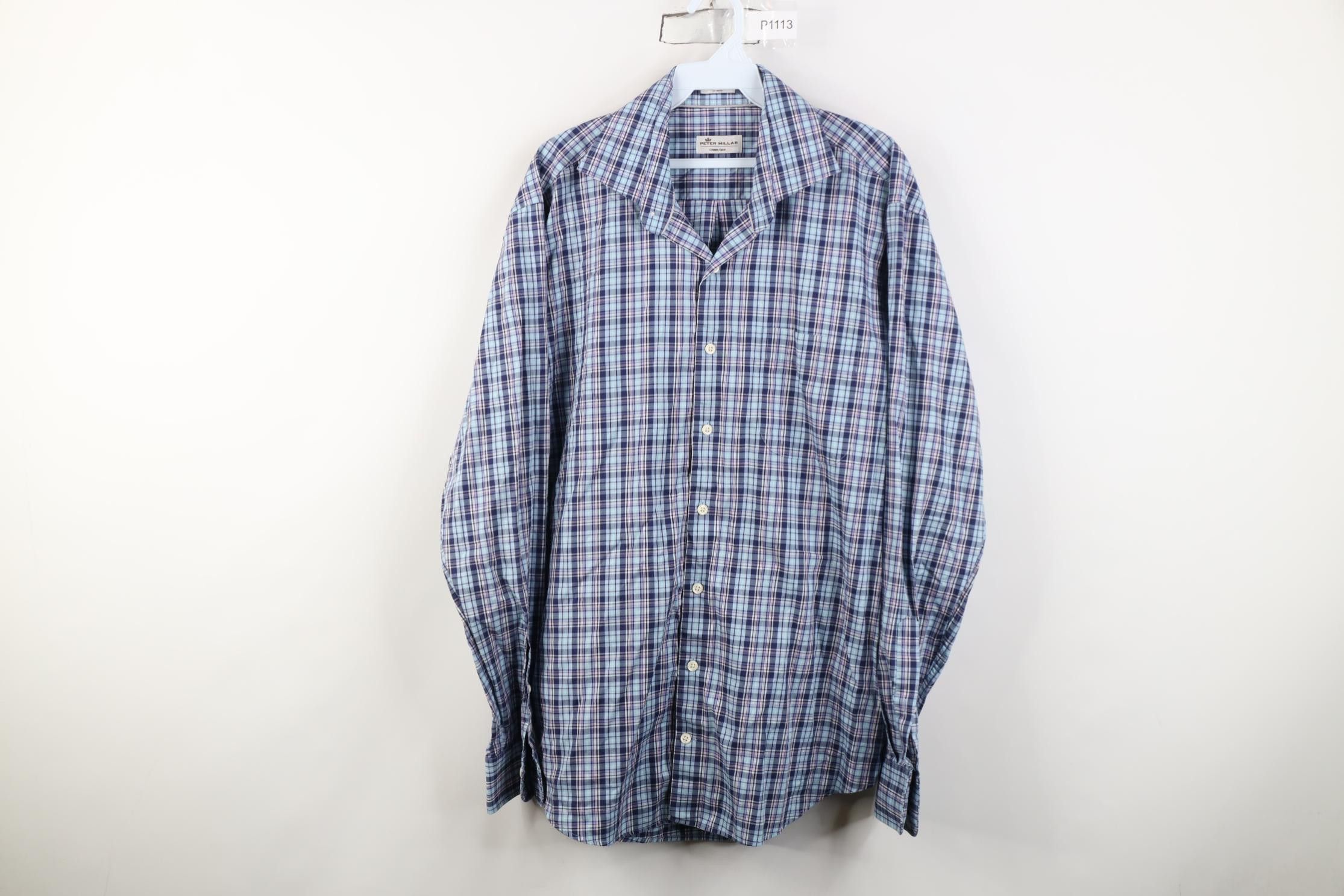 Peter Millar Peter Millar Crown Ease Flannel Collared Button Shirt Plaid Size US L / EU 52-54 / 3 - 1 Thumbnail
