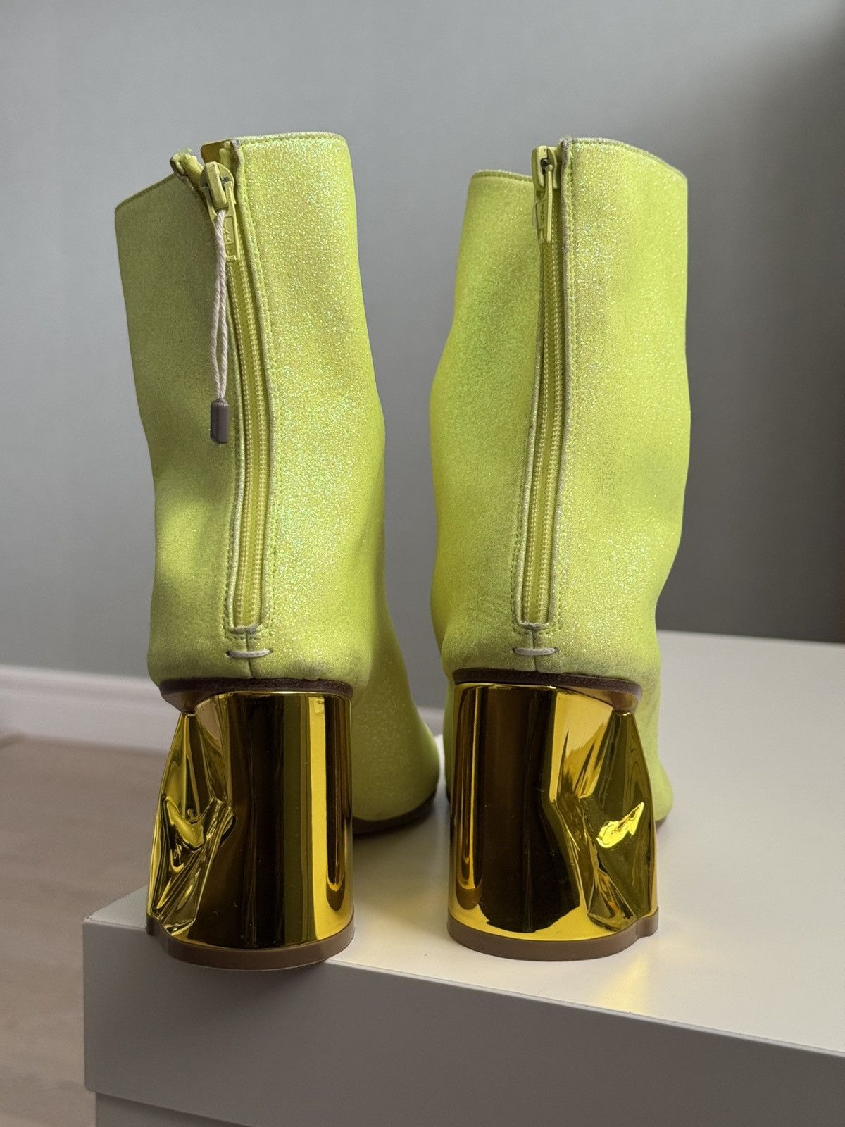Maison Margiela Maison Margiela Crushed Heel Glitter Ankle Boots Size US 5 / IT 35 - 4 Thumbnail