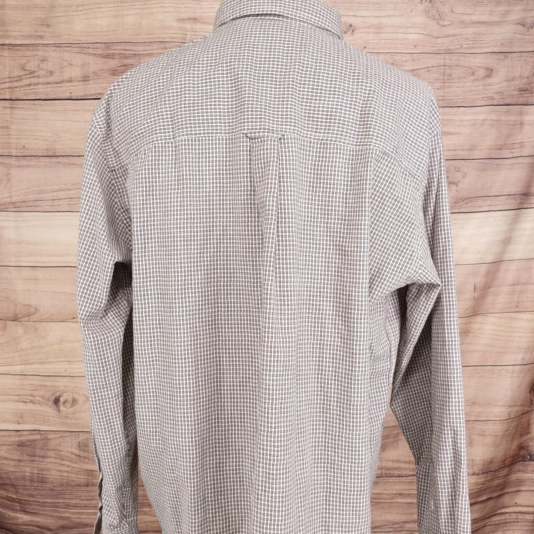 Chaps Chaps Shirt Mens XL Brown Plaid Button-Down Long Sleeve Easy Care Crest Size US XL / EU 56 / 4 - 4 Thumbnail