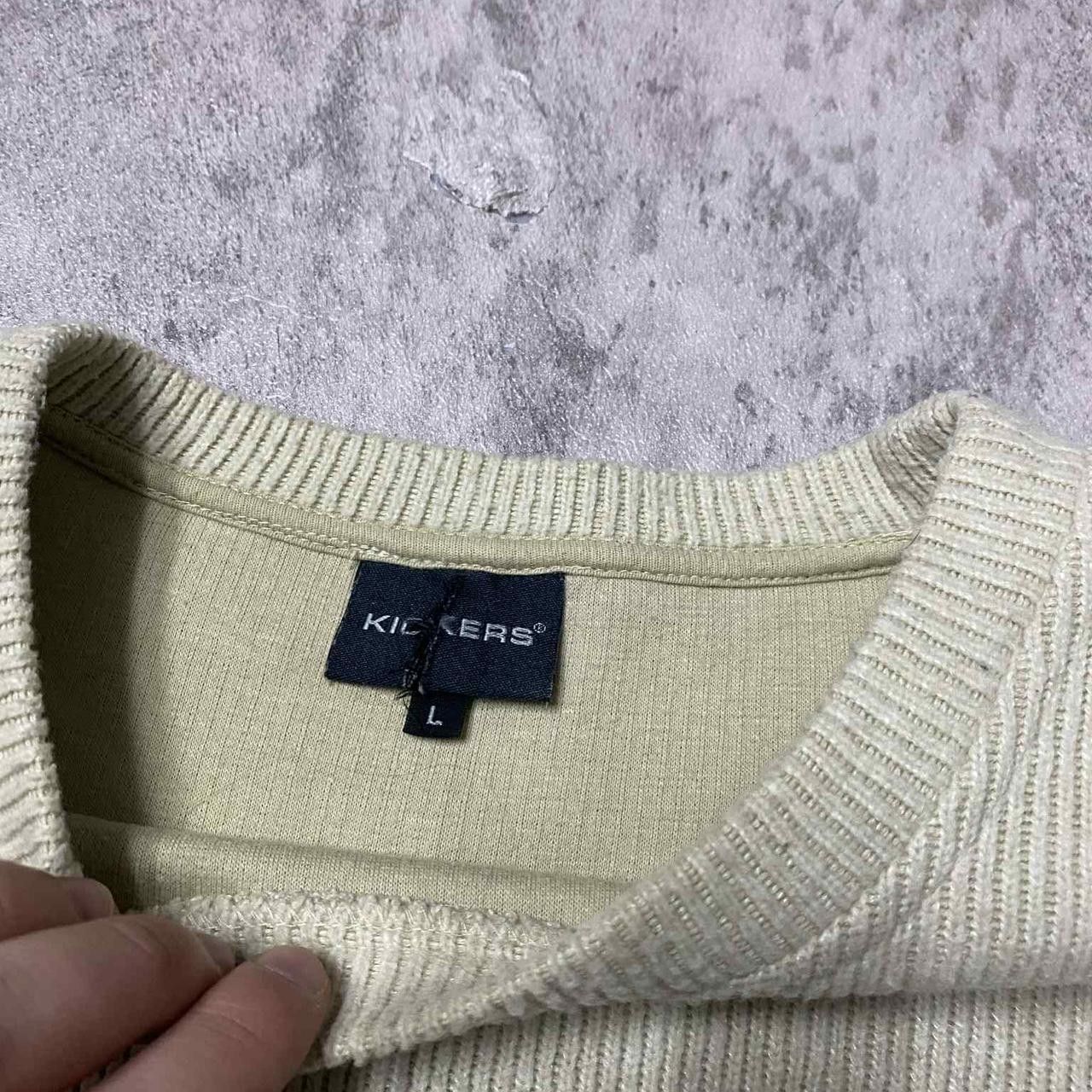 Kickers Cream and navy striped long sleeve Size US L / EU 52-54 / 3 - 3 Thumbnail