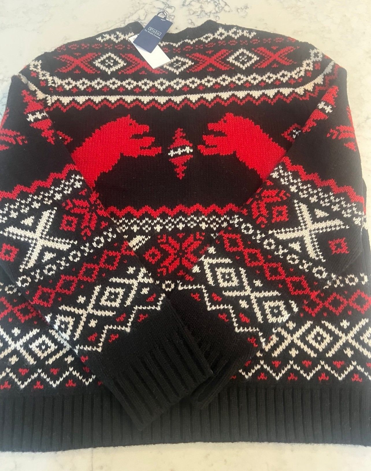 Polo Ralph Lauren POLO RALPH LAUREN Men Polar Bear Fair Isle Wool Sweater XL Size US XL / EU 56 / 4 - 3 Thumbnail