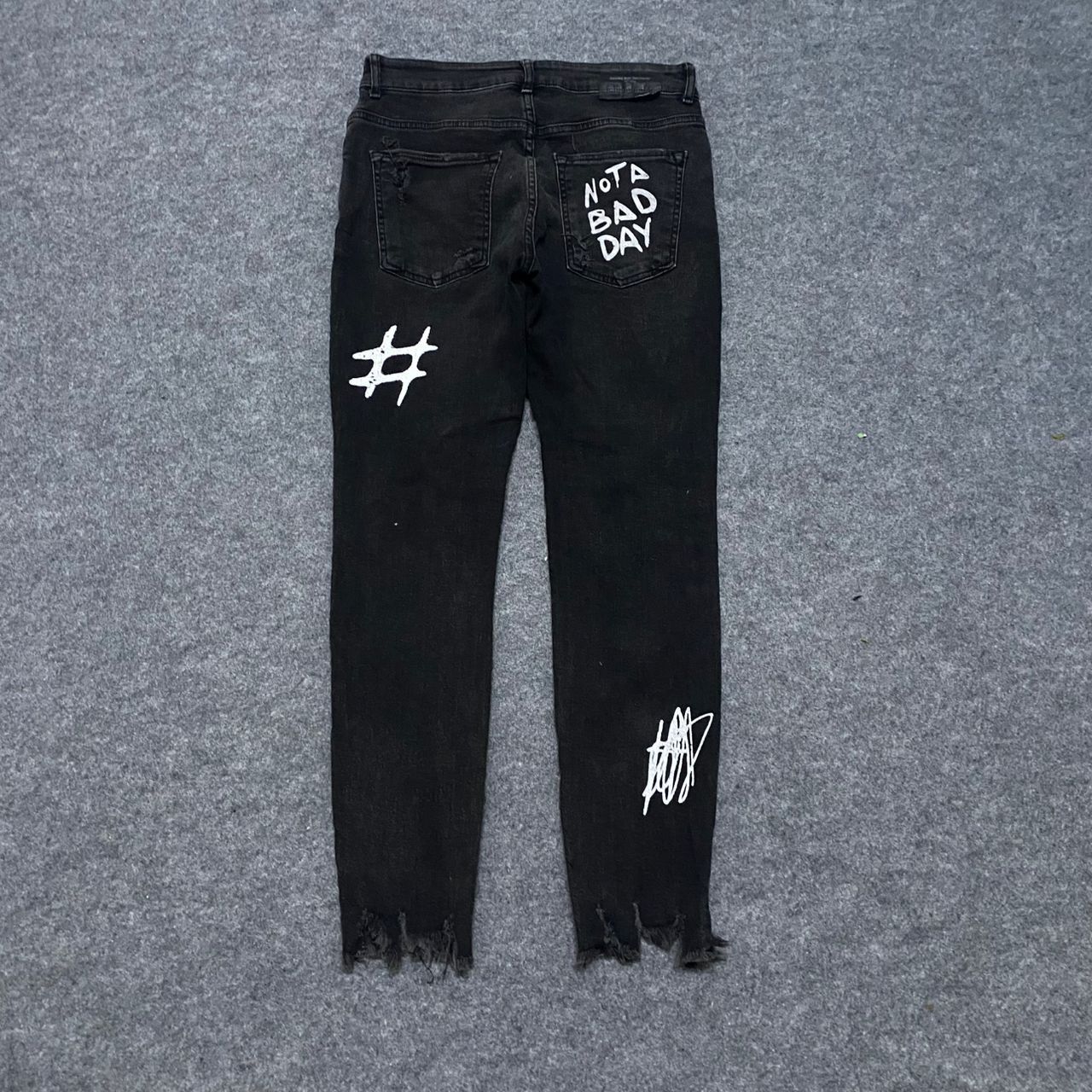 Bershka 💥Best Offer💥Bershka Skinny Punk Distressed Denim Size US 32 / EU 48 - 2 Thumbnail