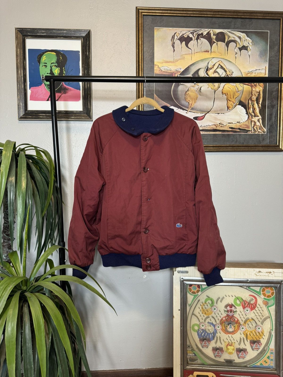 Lacoste × Vintage Vintage Lacoste Reversible Bomber Jacket Size US L / EU 52-54 / 3 - 1 Thumbnail