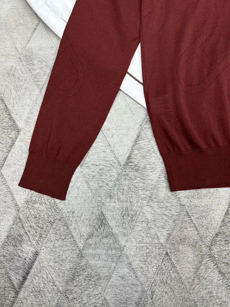 Hermes Hermes Pig nose full print wool sweater, Bordeaux red Size US S / EU 44-46 / 1 - 3 Thumbnail