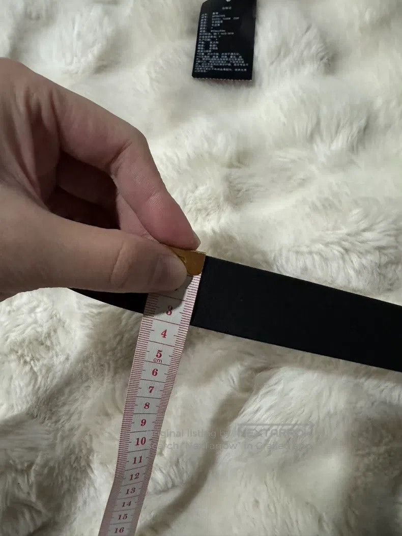 Saint Laurent Paris Saint Laurent Paris size 80 Golden Embossed Logo Belt Size ONE SIZE - 8 Thumbnail