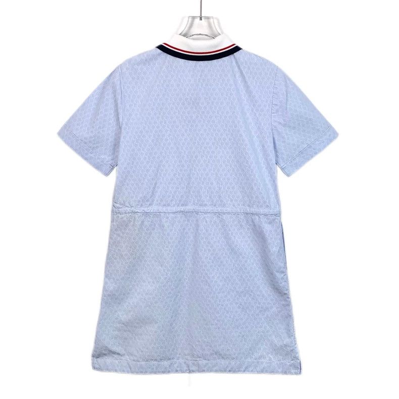 Gucci GucciLight blue logo jacquard full-print cotton drawstring Size XS / US 0-2 / IT 36-38 - 2 Thumbnail