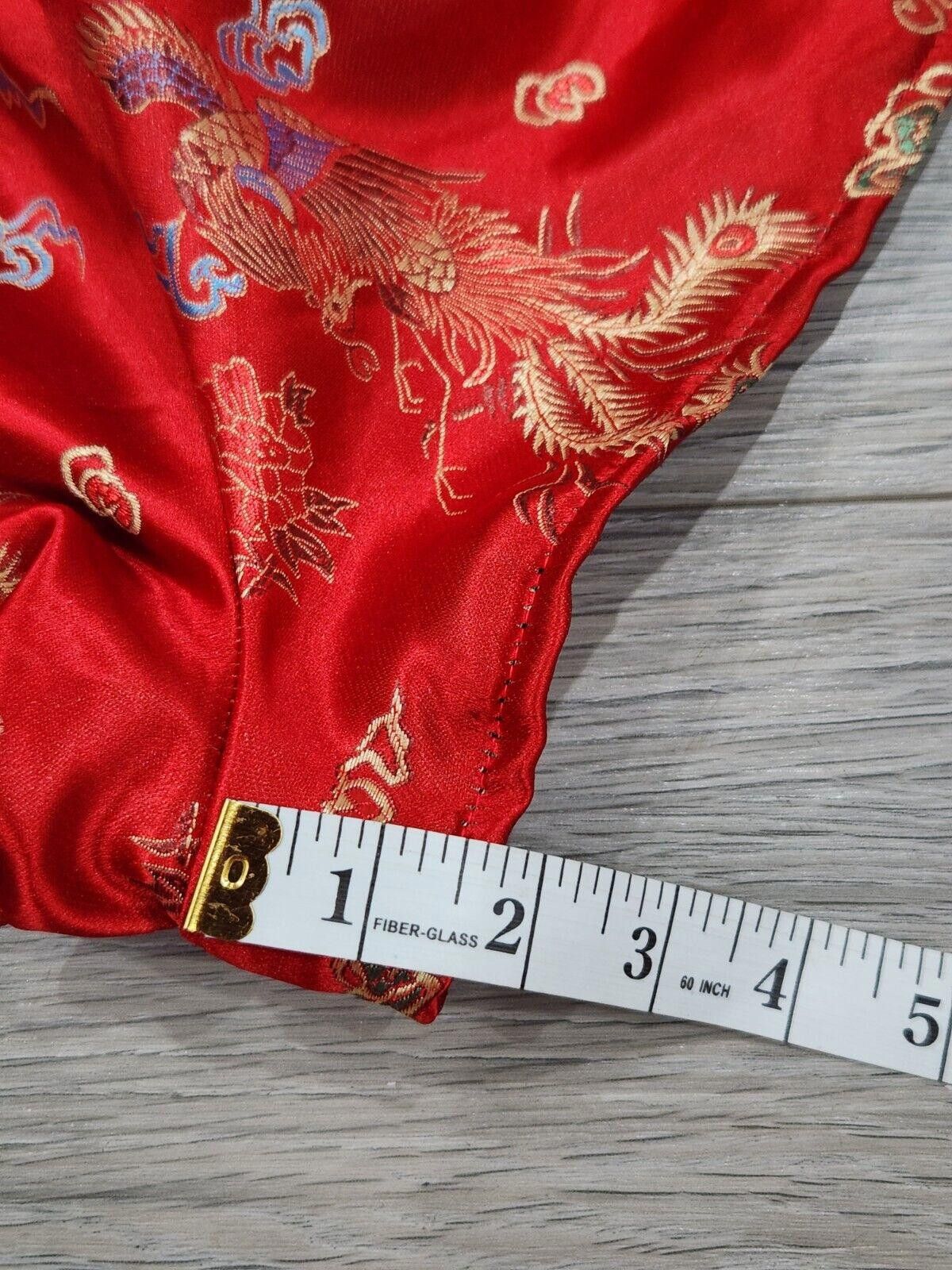 Designer O-mighty Romper Asian Print Shorts Medium Red V Neck Tank Size 32" / US 10 / IT 46 - 8 Thumbnail