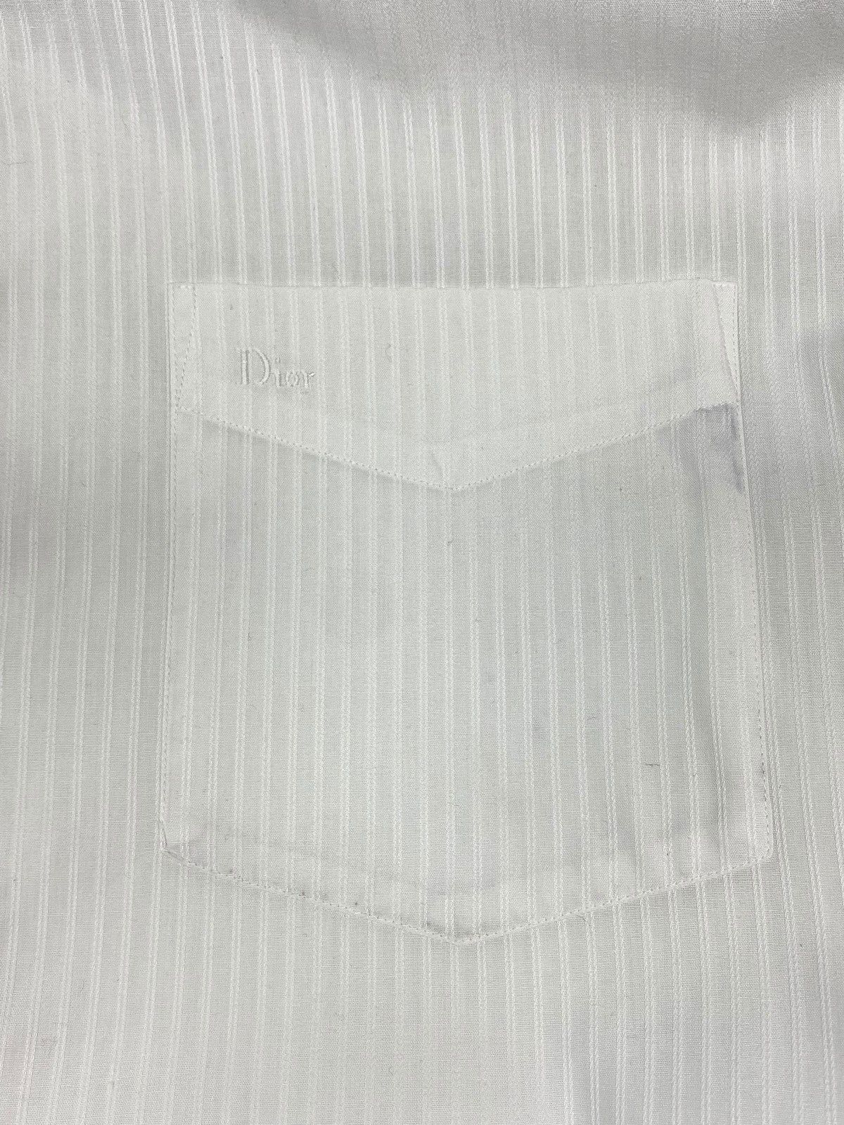 Christian Dior Monsieur Vintage 90s Christian Dior Monsieur White Striped Shirt Size US L / EU 52-54 / 3 - 14 Thumbnail