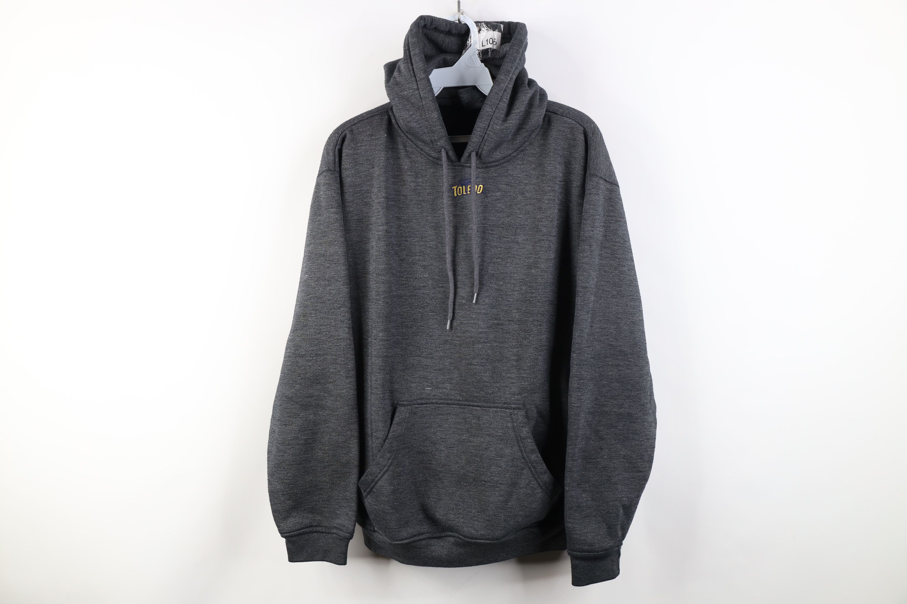 Vintage Vintage 90s Center Logo University of Toledo Hoodie Gray Size US M / EU 48-50 / 2 - 1 Thumbnail