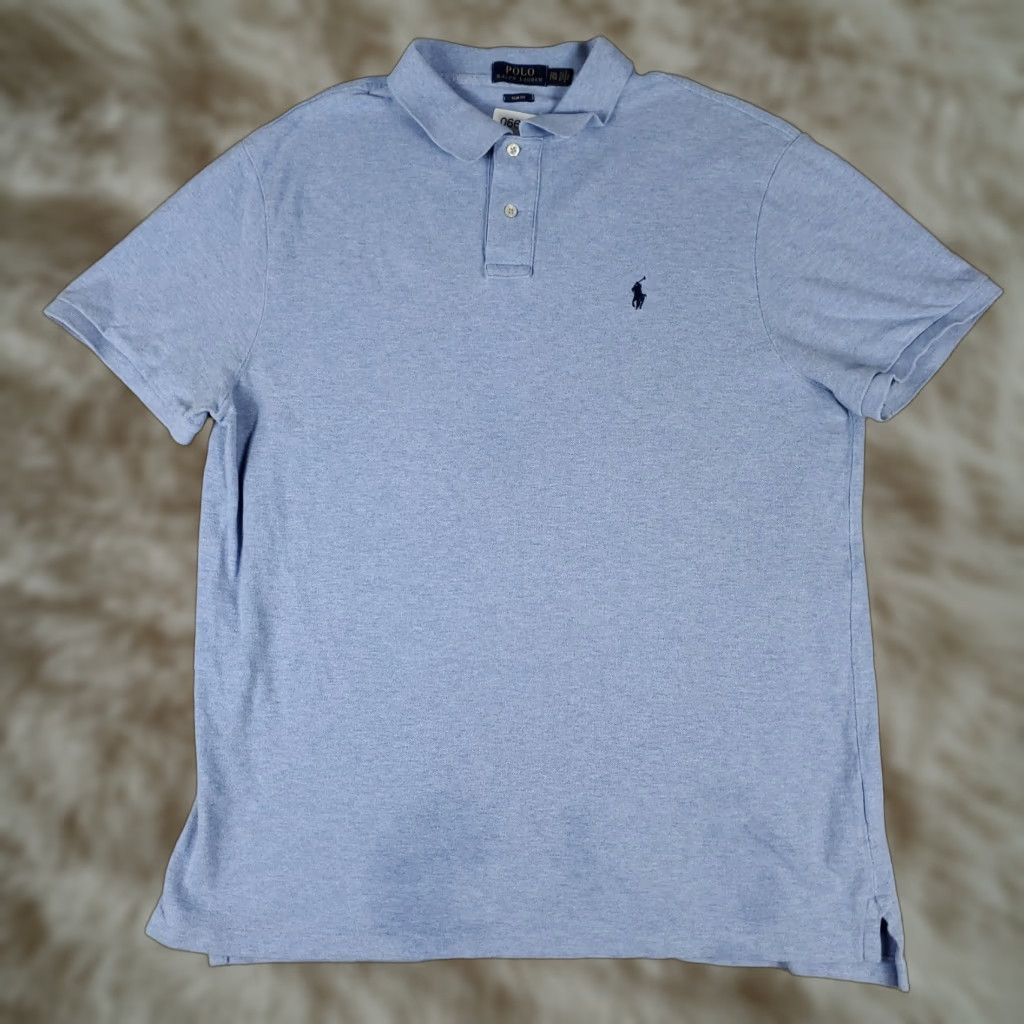 Ralph Lauren Ralph Lauren Polo Shirt Mens 2XL Blue Slim Fit Pony Short Sleeve Shirt Mens Blue Polo 2XL Classic American Preppy Sports Mens Size US XXL / EU 58 / 5 - 1 Thumbnail