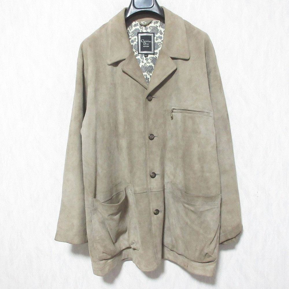 Dior Dior Christian Dior Monsieur Lamb Suede Half Coat Leather Outerwear DUTY FREE for USA Size ONE SIZE - 1 Thumbnail