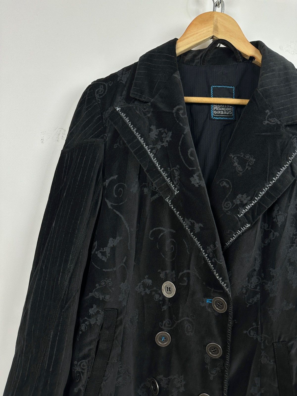 Marithe + Francois Girbaud Marithe Francois Girbaud Jacquard Double Breasted Coat Size L / US 10 / IT 46 - 7 Thumbnail