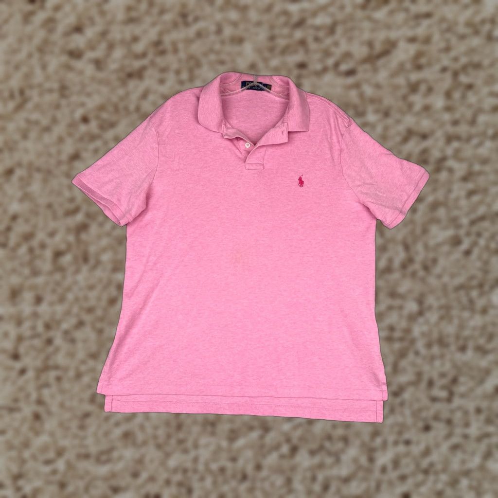 Ralph Lauren Ralph Lauren Polo Shirt Men Large Heather Pink 100% Cotton Short Sleeve Golf Size US L / EU 52-54 / 3 - 1 Thumbnail