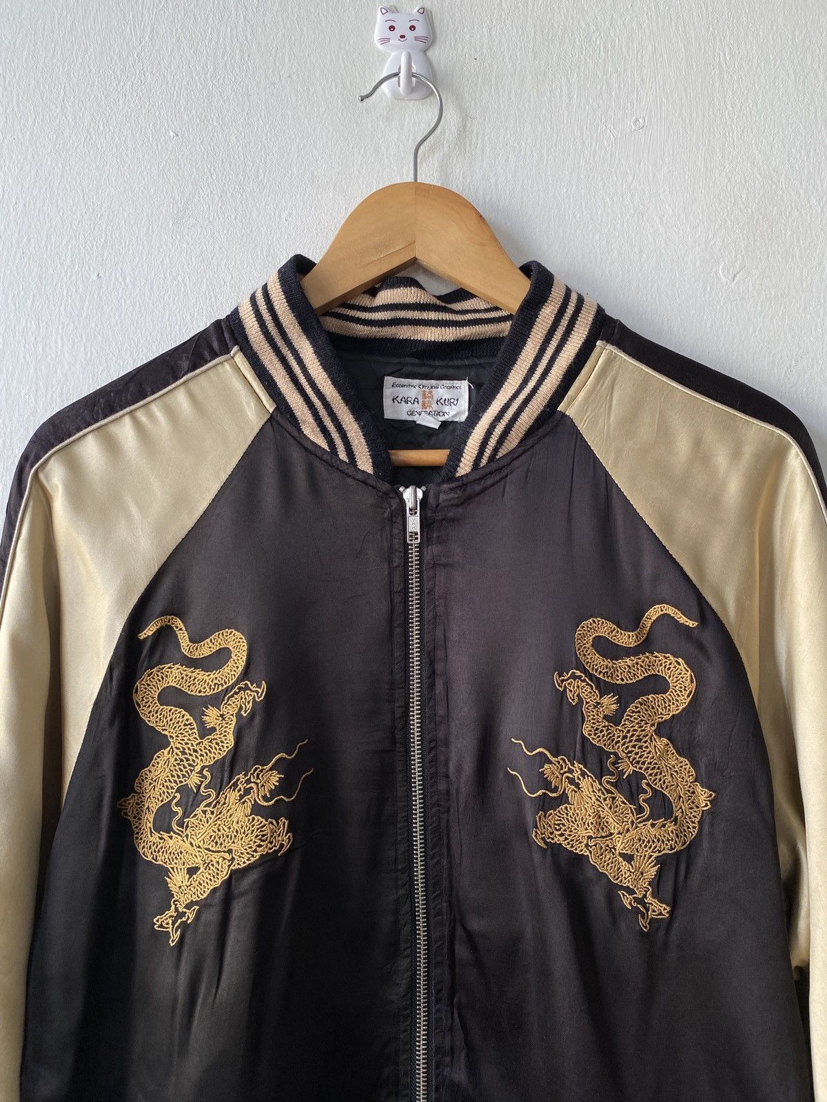 Japanese Brand × Vintage Vintage Karakuri Tamashi Japan Traditional Sukajan Jacket Size US L / EU 52-54 / 3 - 3 Thumbnail