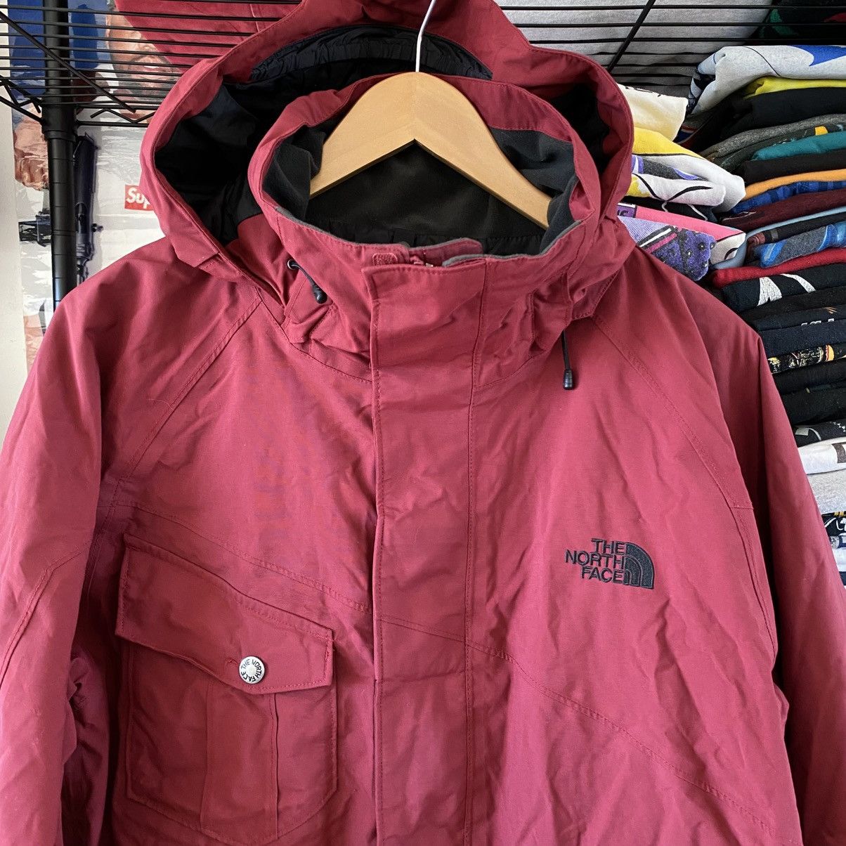 The North Face Vintage The North Face Hivent Heavy Ski Jacket Dark Red Y2K Size US M / EU 48-50 / 2 - 2 Thumbnail