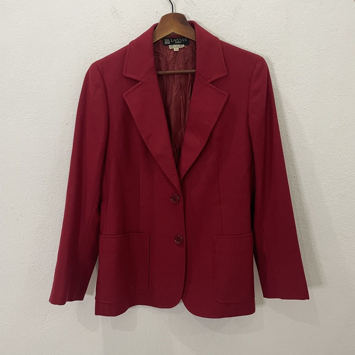 Lanvin Vintage 90s Lanvin Italian Designer Jacket Coat Size M / US 6-8 / IT 42-44 - 1 Thumbnail