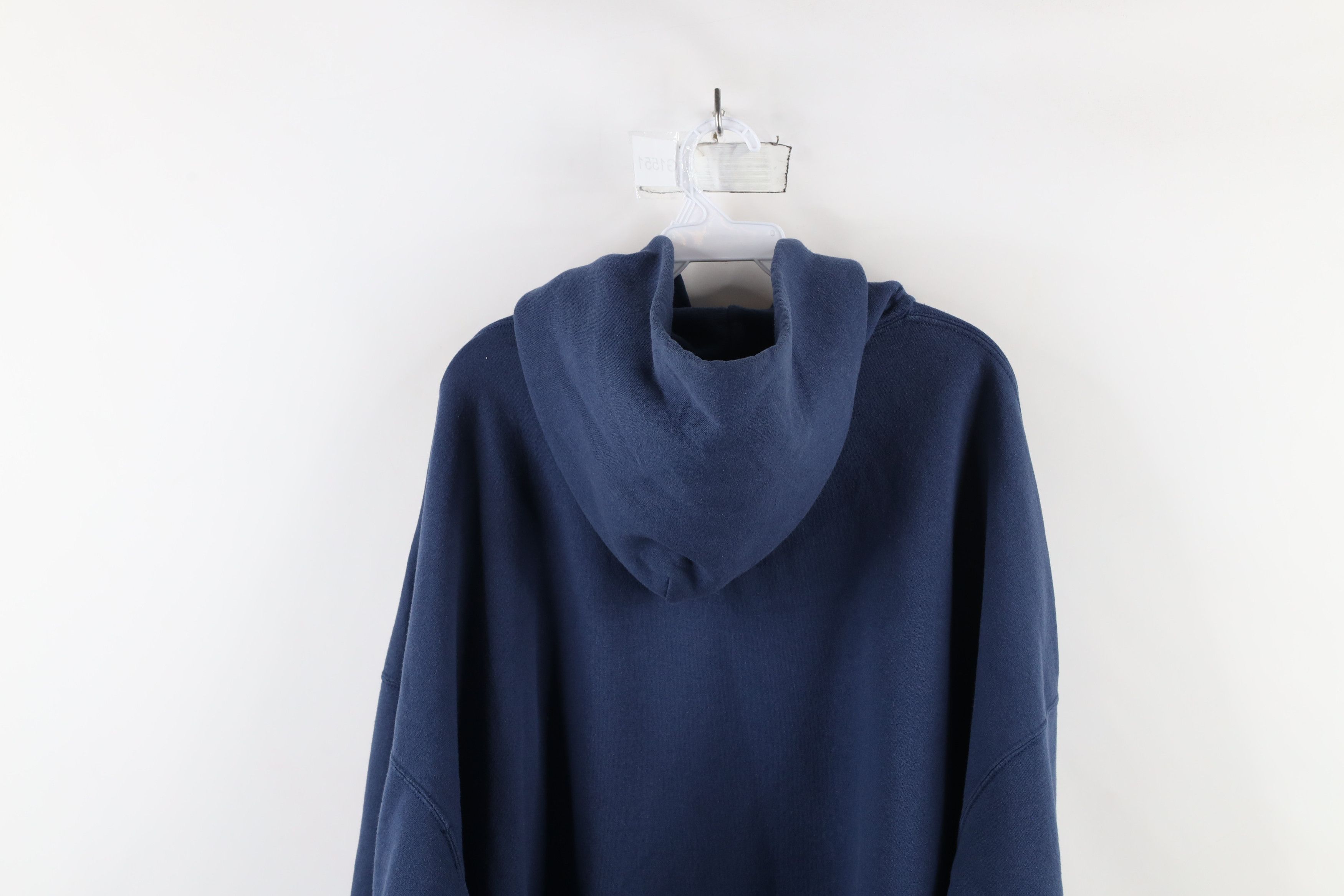 Vintage Vintage 90s Streetwear Heavyweight Hoodie Sweatshirt Blue Size US XXL / EU 58 / 5 - 11 Thumbnail