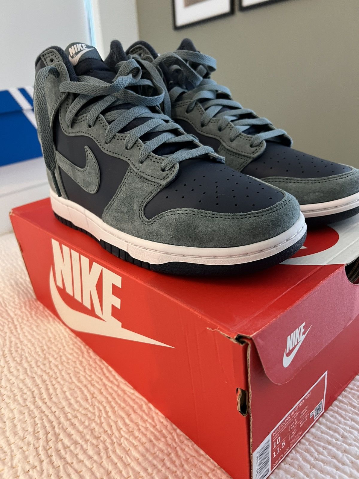 Nike Nike Blue Dunk Hi Retro Size US 10 / EU 43 - 4 Thumbnail