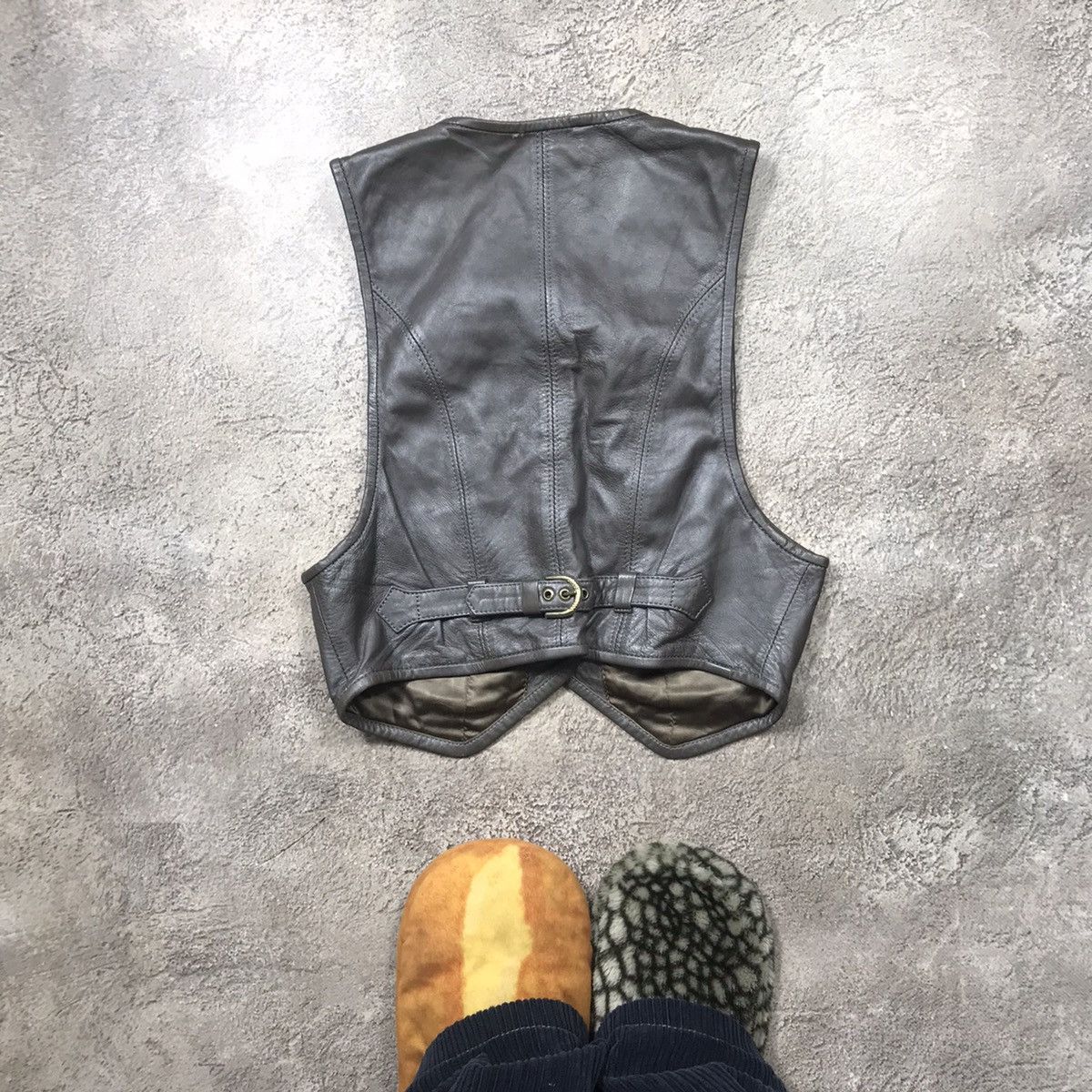 Vintage Vintage Y2K Leather Vest Streetwear Minimalist Black Slim S Size S / US 4 / IT 40 - 5 Thumbnail