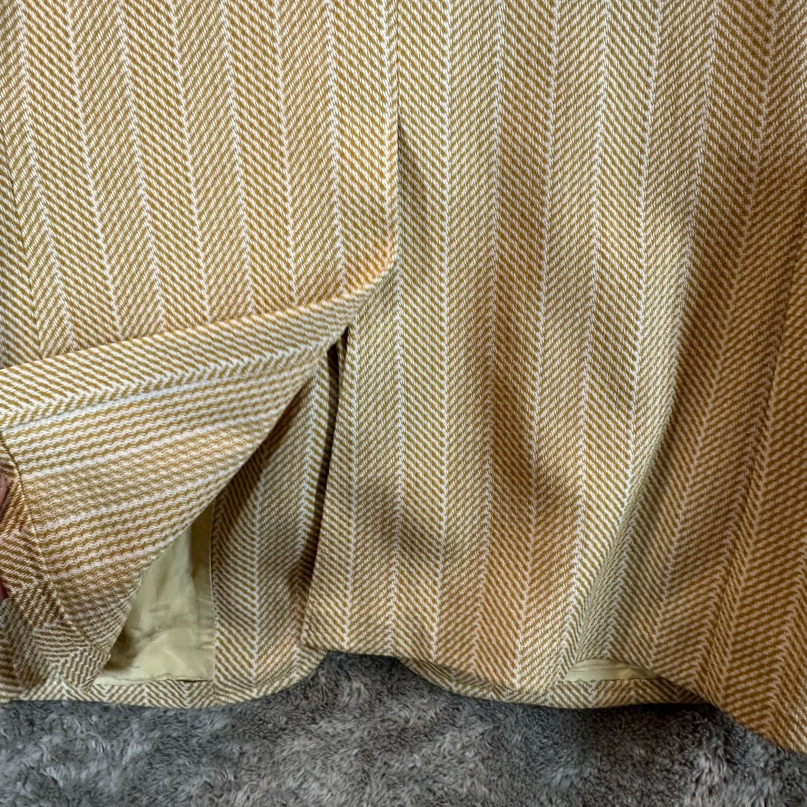 Other VTZ 70s Blazer Sport Coat Jacket Yellow Herringbone Size 42R - 6 Thumbnail