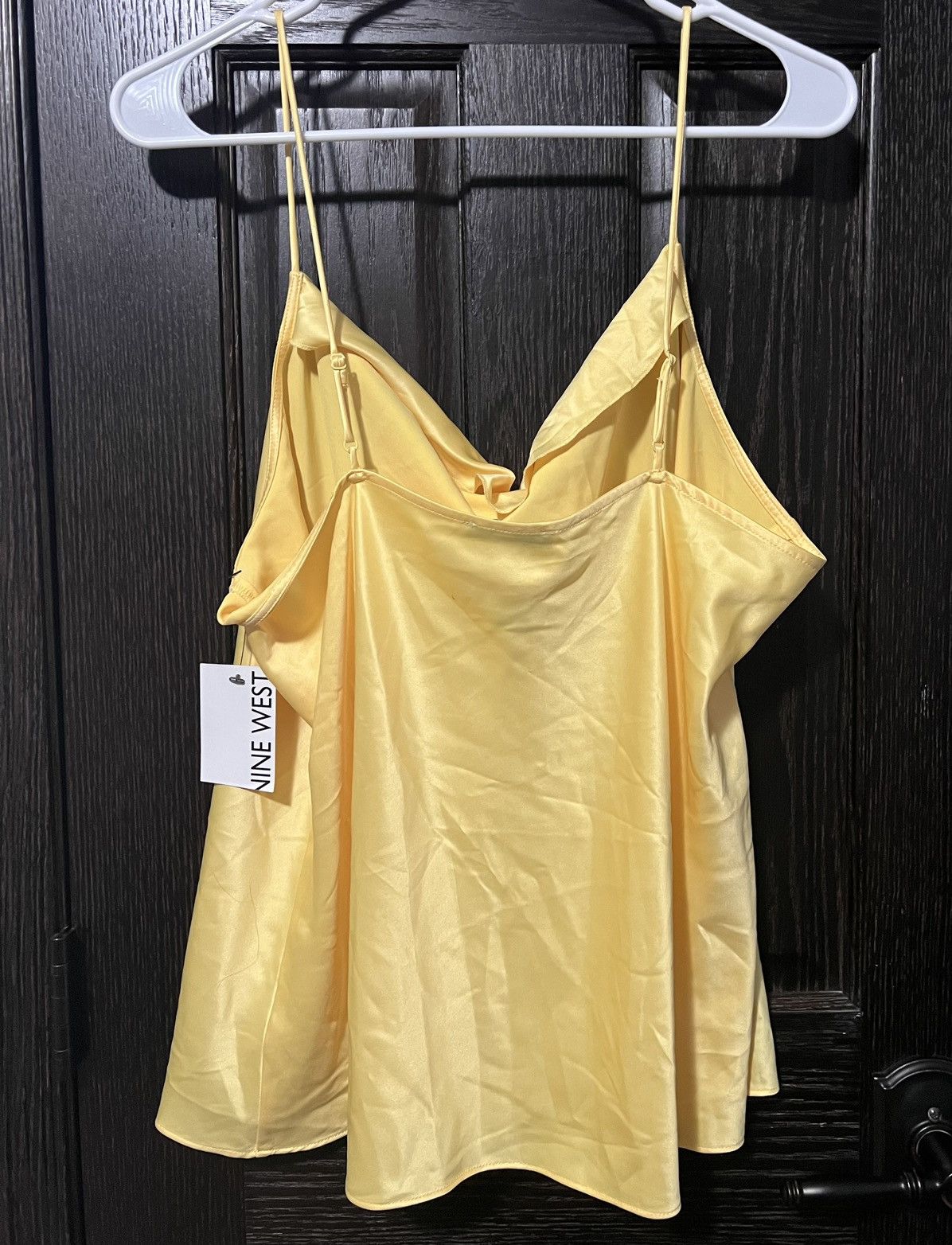 Nine West NWT Women’s Nine West Yellow Silky Spaghetti StrapCami Sz XL Size XL / US 12-14 / IT 48-50 - 3 Thumbnail