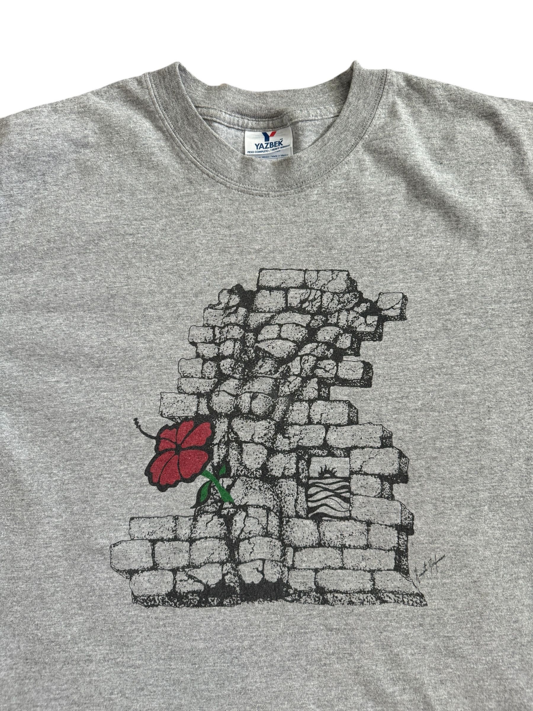 Other Vintage Y2K Art Tee - Women / Brick Wall / Flower Graphic Size US L / EU 52-54 / 3 - 3 Thumbnail