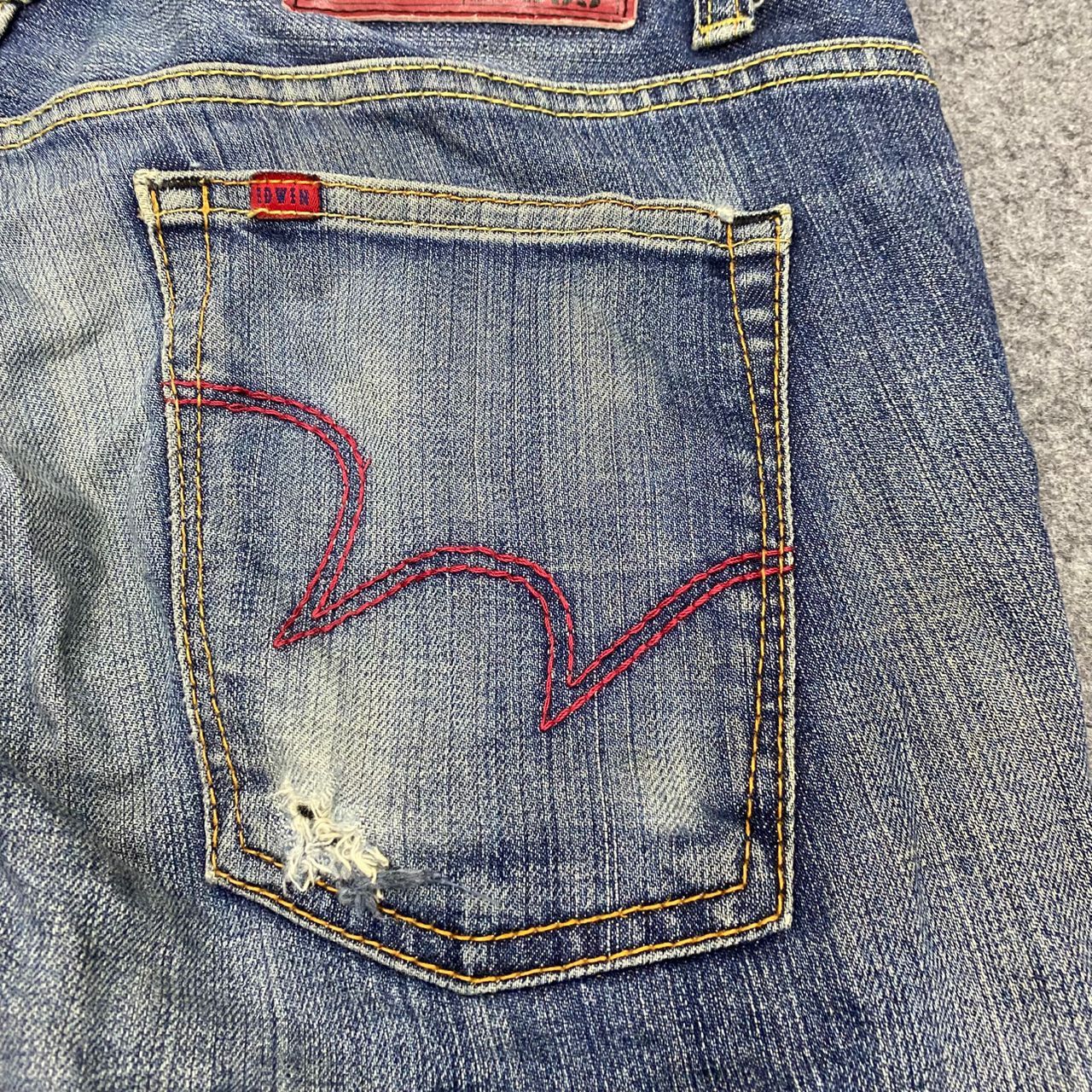 Edwin 💥Best Offer💥Vintage Edwin 503 Blue Trip Distressed Denim Size US 36 / EU 52 - 12 Thumbnail