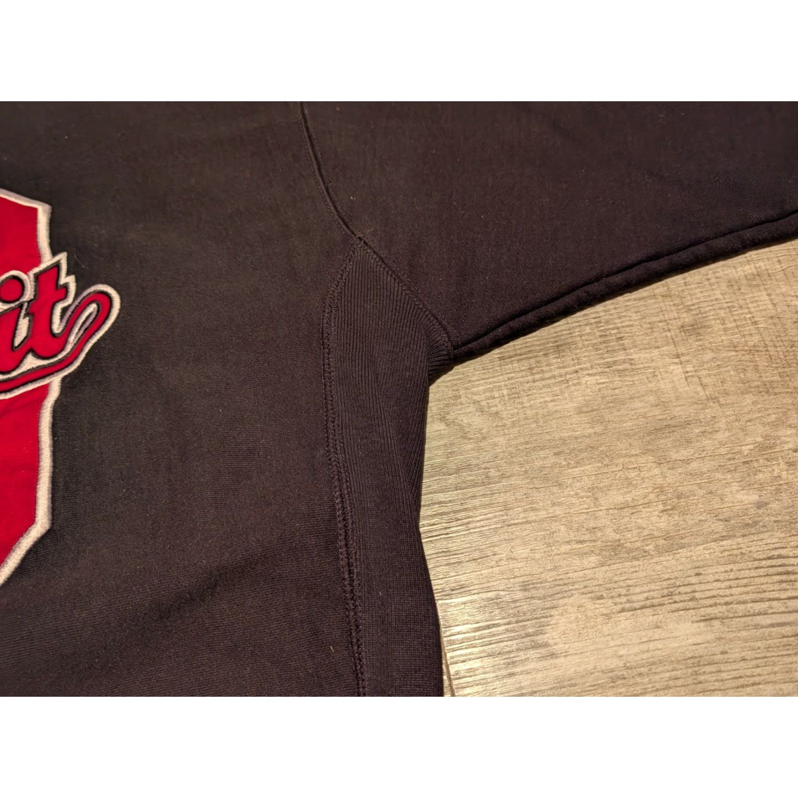 Vintage VINTAGE Steve & Barry's Detroit Crewneck Reverse Weave Sweatshirt Shirt M Black Mens 90s Detroit Team Logo Embroidered Heavyweight Pullover Size US M / EU 48-50 / 2 - 5 Thumbnail