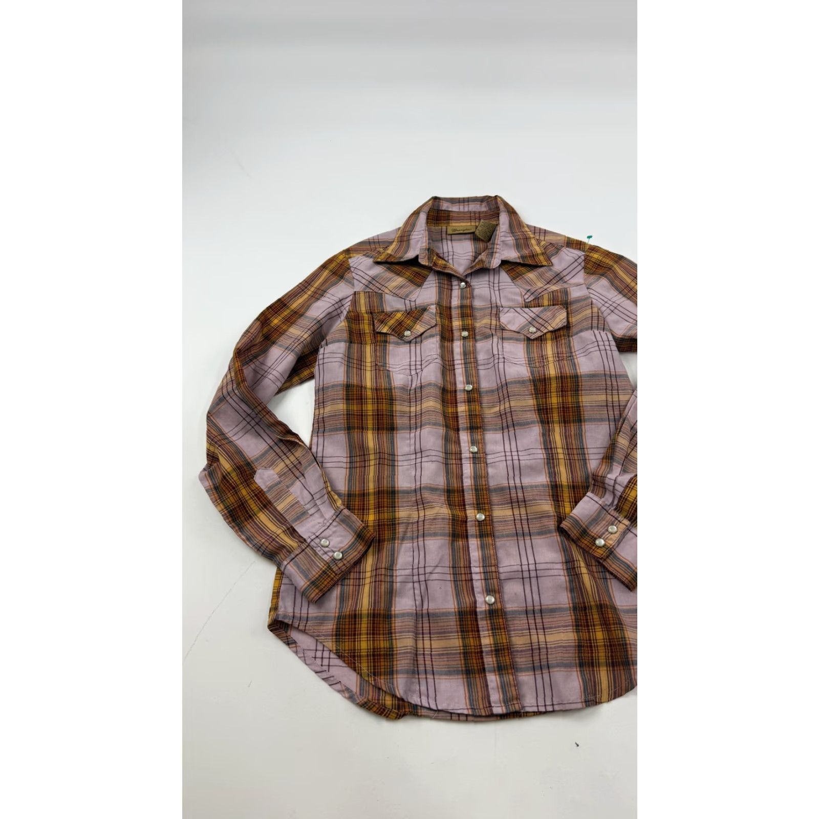Wrangler Wrangler Shirt Womens XS Multicolor Plaid Western Snap Front Long Sleeve Size XS / US 0-2 / IT 36-38 - 2 Thumbnail