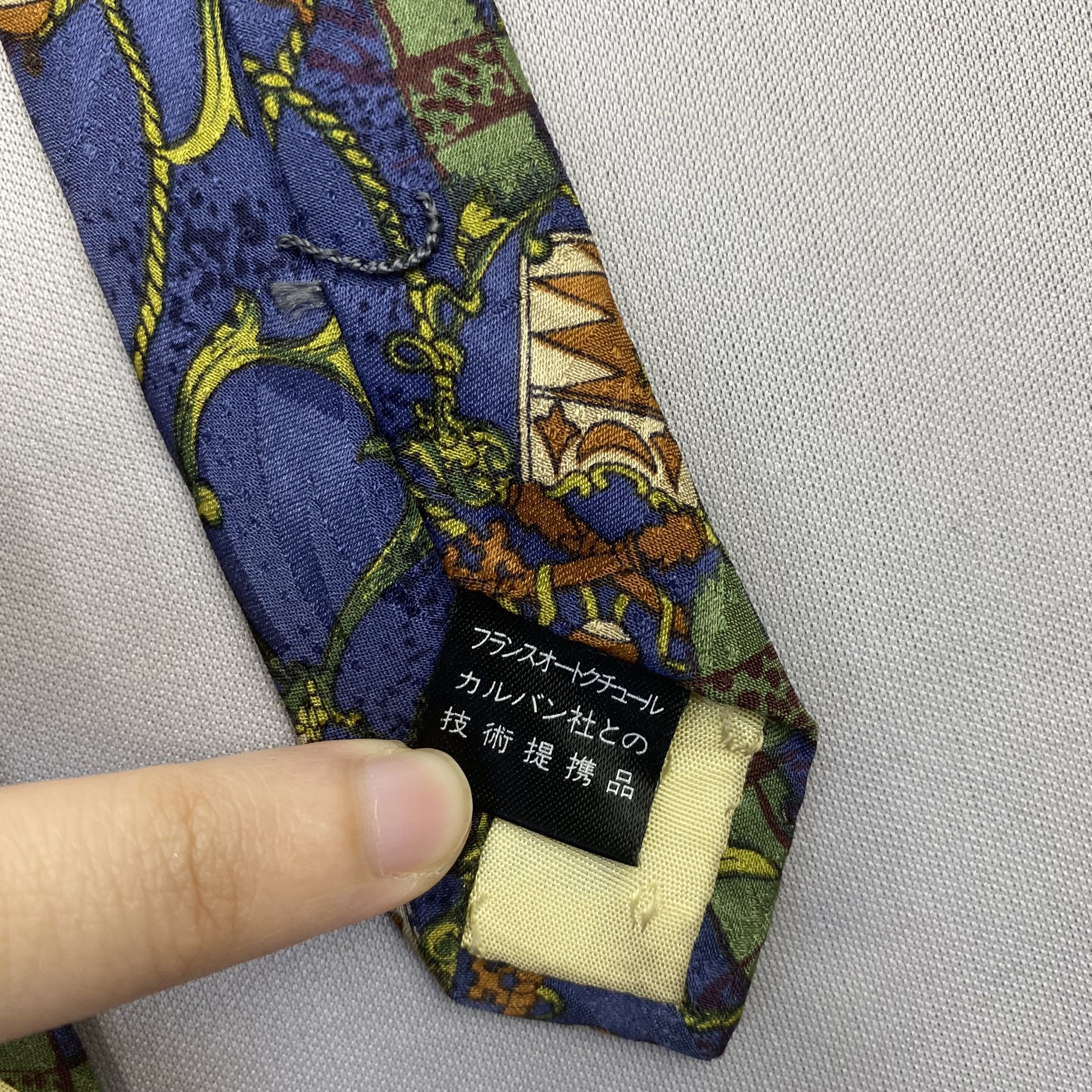 Carven Vintage Carven SILK Necktie Cravate Pure Silk Neck Tie Size ONE SIZE - 7 Thumbnail