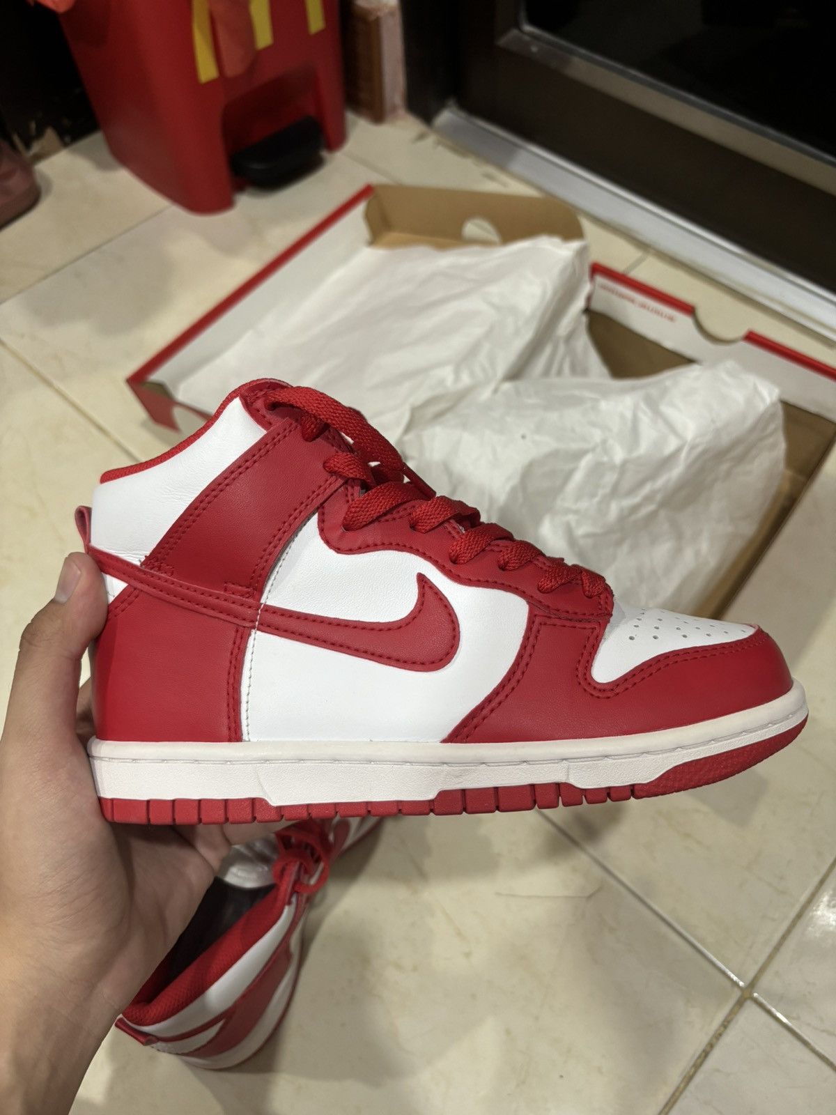 Nike × Other Nike Dunk High University Red Size US 4.5 / IT 34.5 - 7 Thumbnail