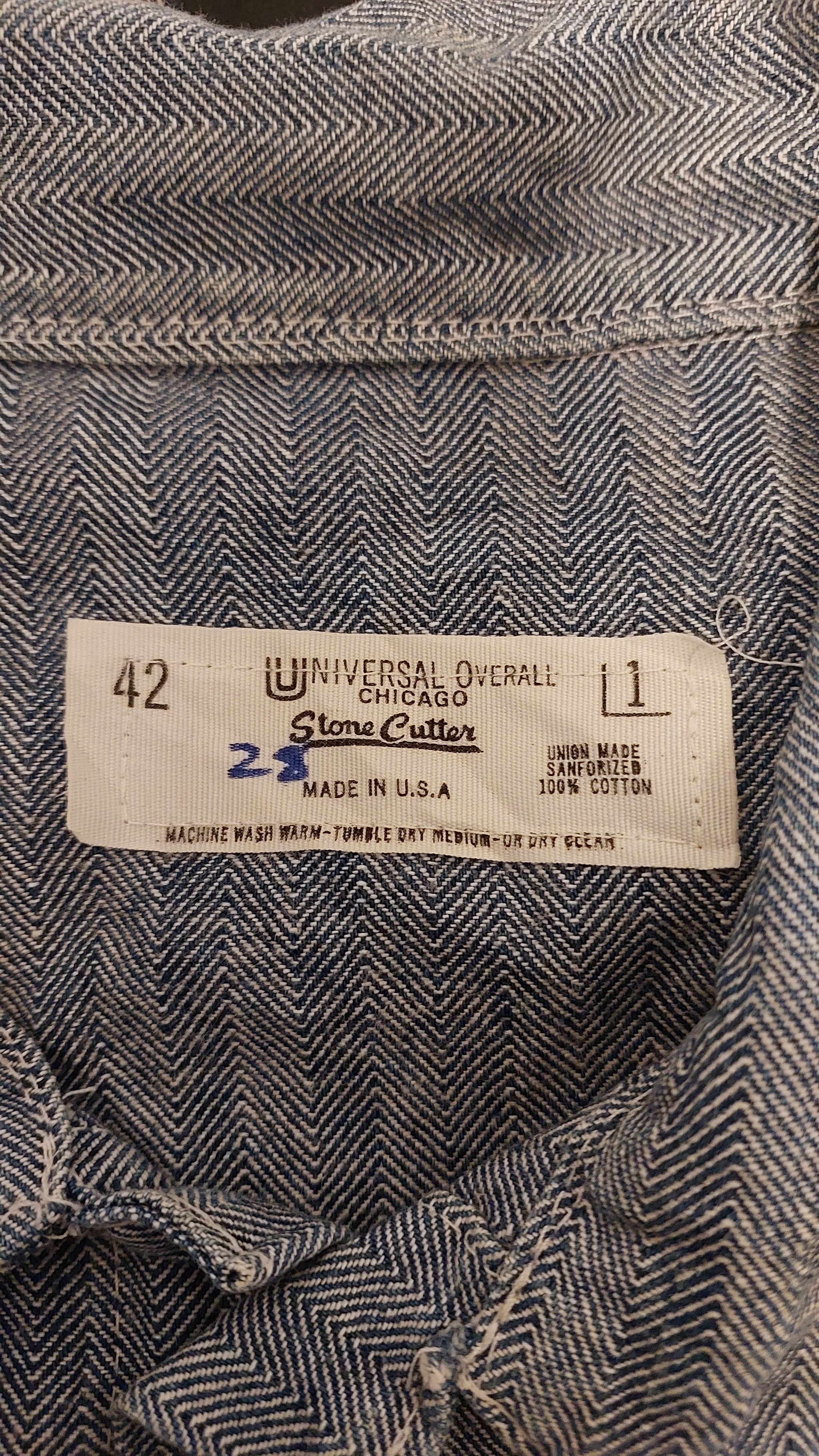 Universal Overall Chicago VINTAGE UNIVERSAL OVERALL CHICAGO STONE CUTTER JACKET Size US L / EU 52-54 / 3 - 8 Thumbnail