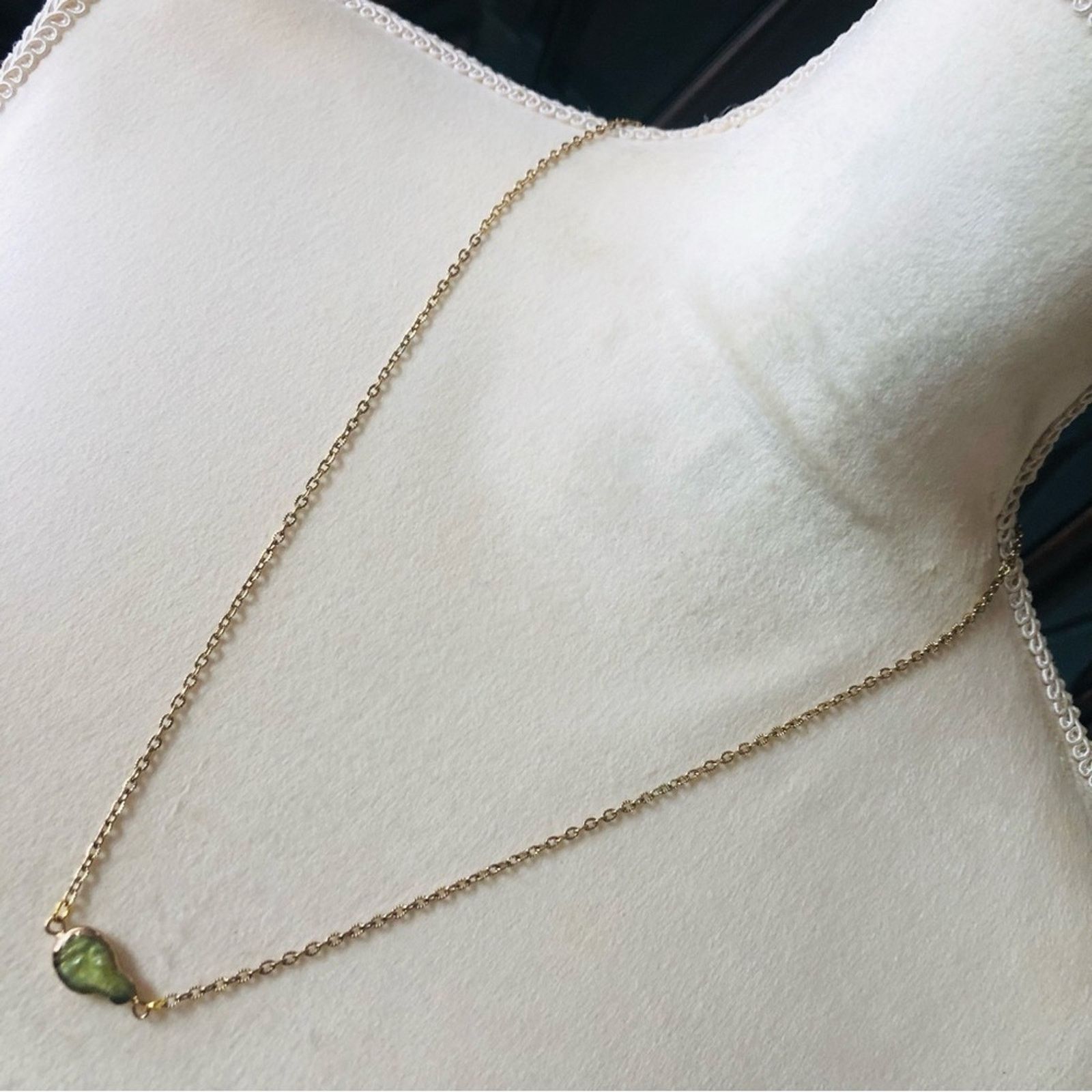 Handmade Handcrafted gold frame mother of pearl necklace Size ONE SIZE - 1 Thumbnail