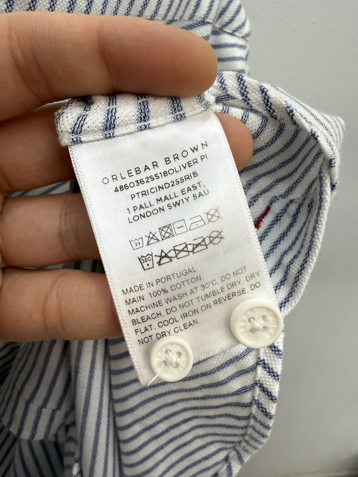 Orlebar Brown Orlebar Brown Cotton Sriped Oxford Shirts Size US S / EU 44-46 / 1 - 5 Thumbnail