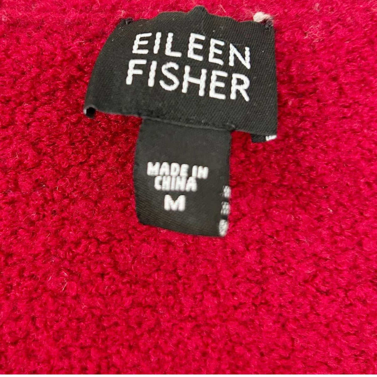 Eileen Fisher Eileen Fisher Red Wool V Neck Sweater Sz M Size M / US 6-8 / IT 42-44 - 2 Thumbnail