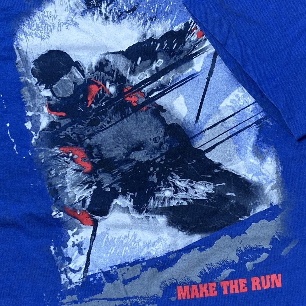 Other Vintage "Make the Run" Blue Ski Pocket Tee Size XL Size US XL / EU 56 / 4 - 3 Thumbnail
