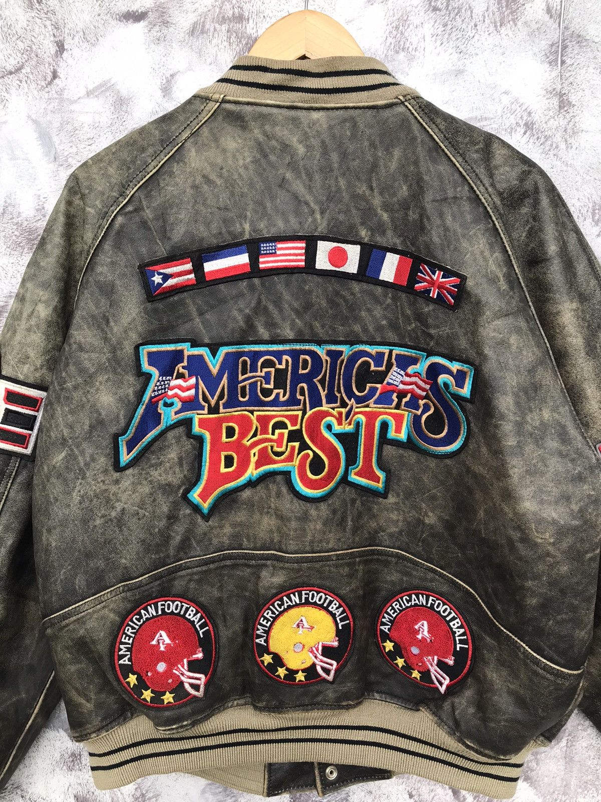 Other Vintage 90s champion of A.F.L football leather jacket Size US L / EU 52-54 / 3 - 2 Thumbnail