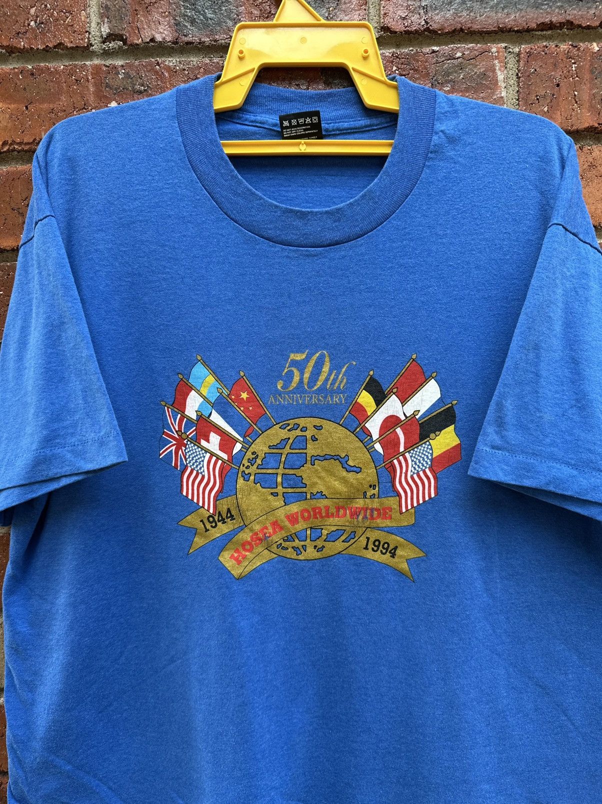 Fruit Of The Loom × Sears × Vintage Vintage Hosea Worldwide 50th Anniversary Faded Tee Size US XL / EU 56 / 4 - 2 Thumbnail
