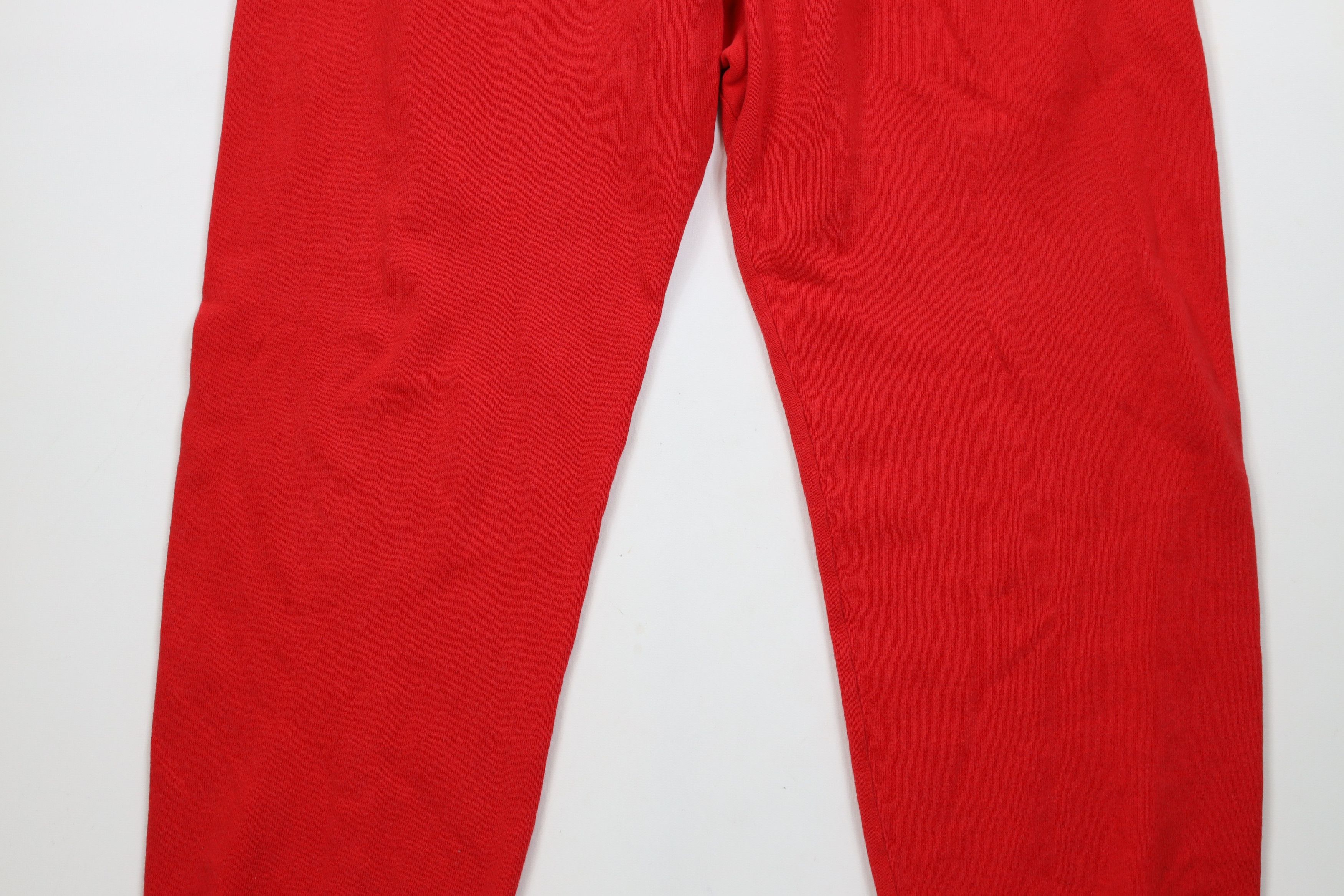 Vintage Vintage 70s Streetwear Sweatpants Joggers Pants Red USA Size US 34 / EU 50 - 3 Thumbnail