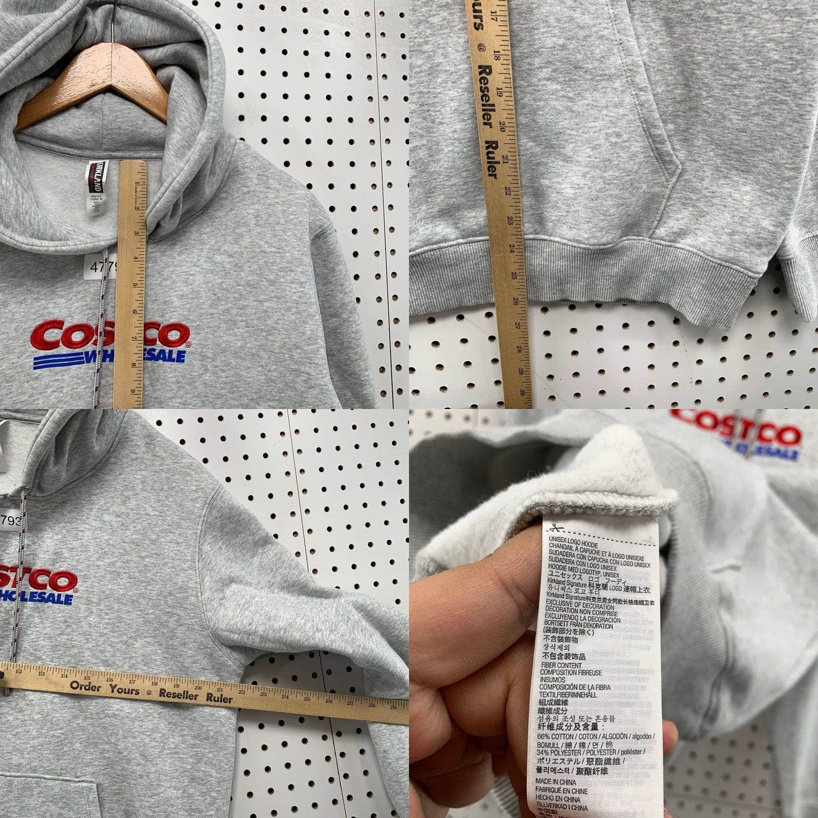 Vintage Kirkland Costco Hoodie Sweatshirt Ladies Small Gray Fleece Hooded Pullover Size S / US 4 / IT 40 - 9 Thumbnail