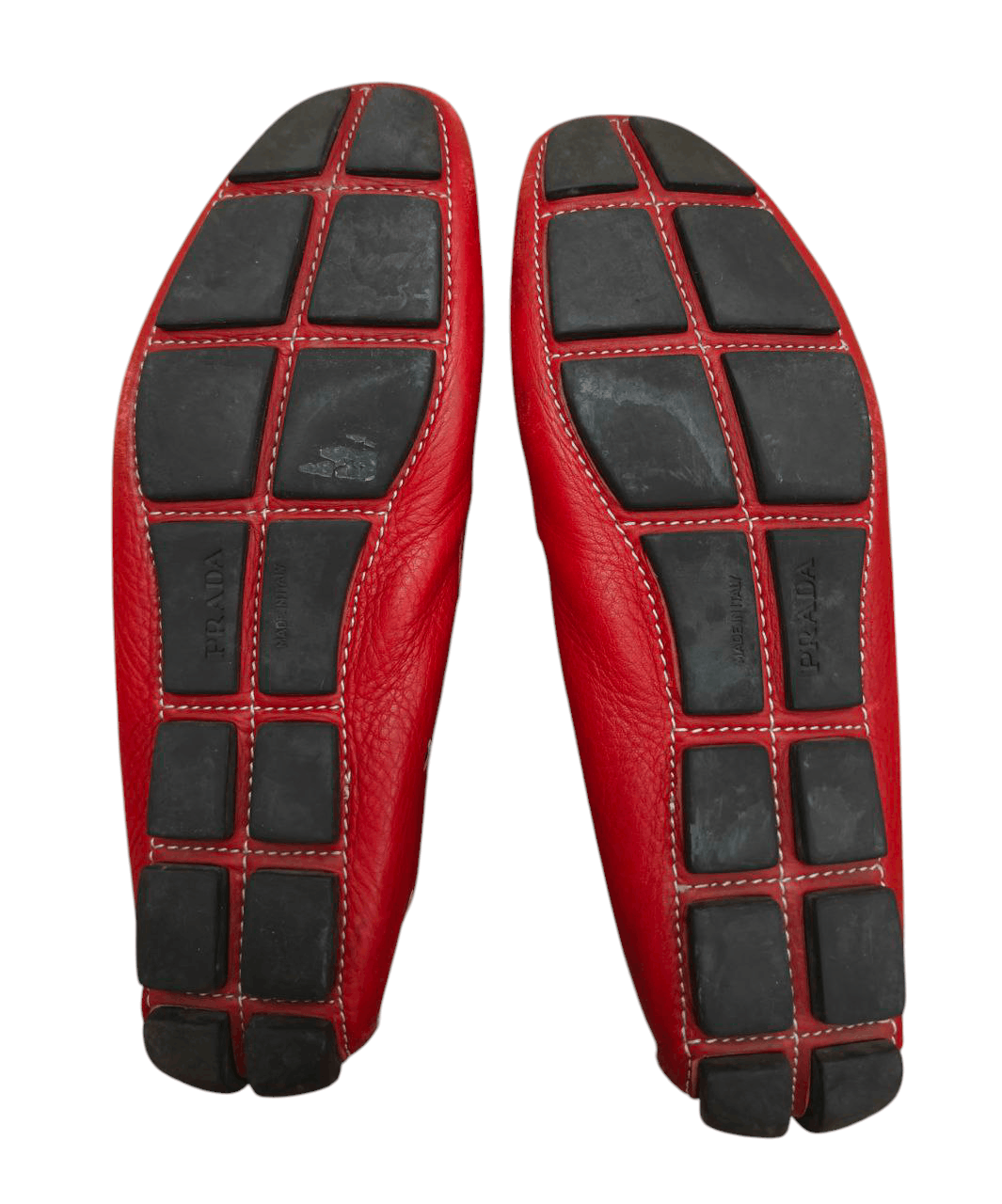 Prada Prada Red Leather Loafers Size US 5.5 / IT 35.5 - 9 Thumbnail