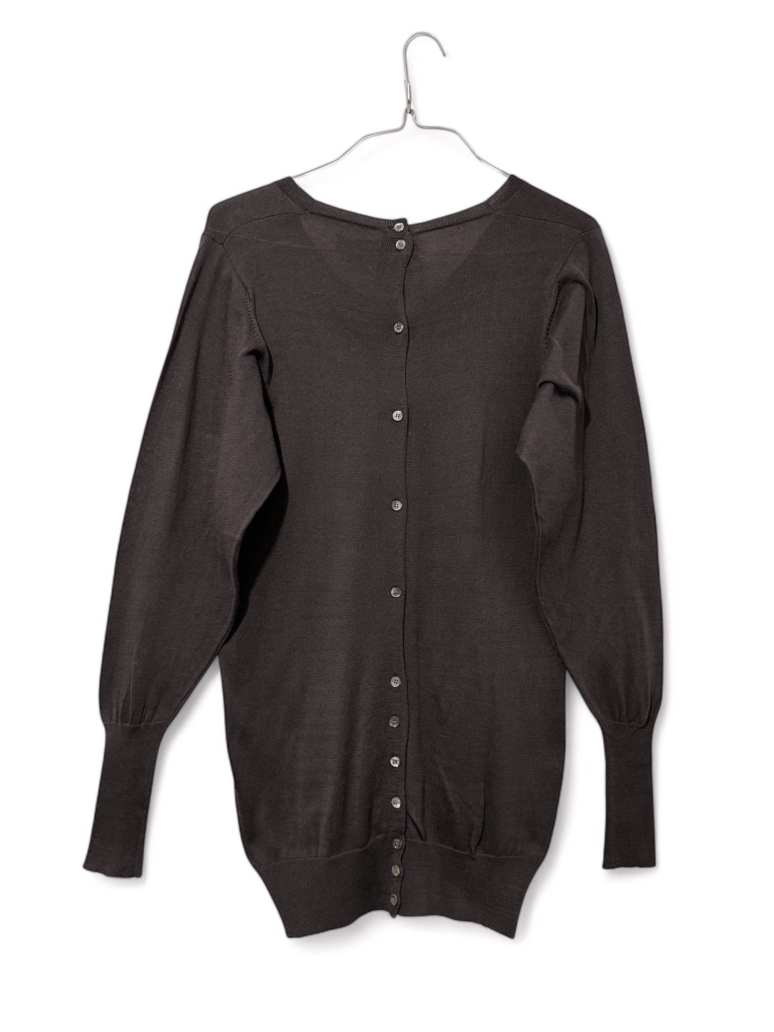Acne Studios Acne Jeans Back Button Closure Knit Sweater (S) Size S / US 4 / IT 40 - 3 Thumbnail