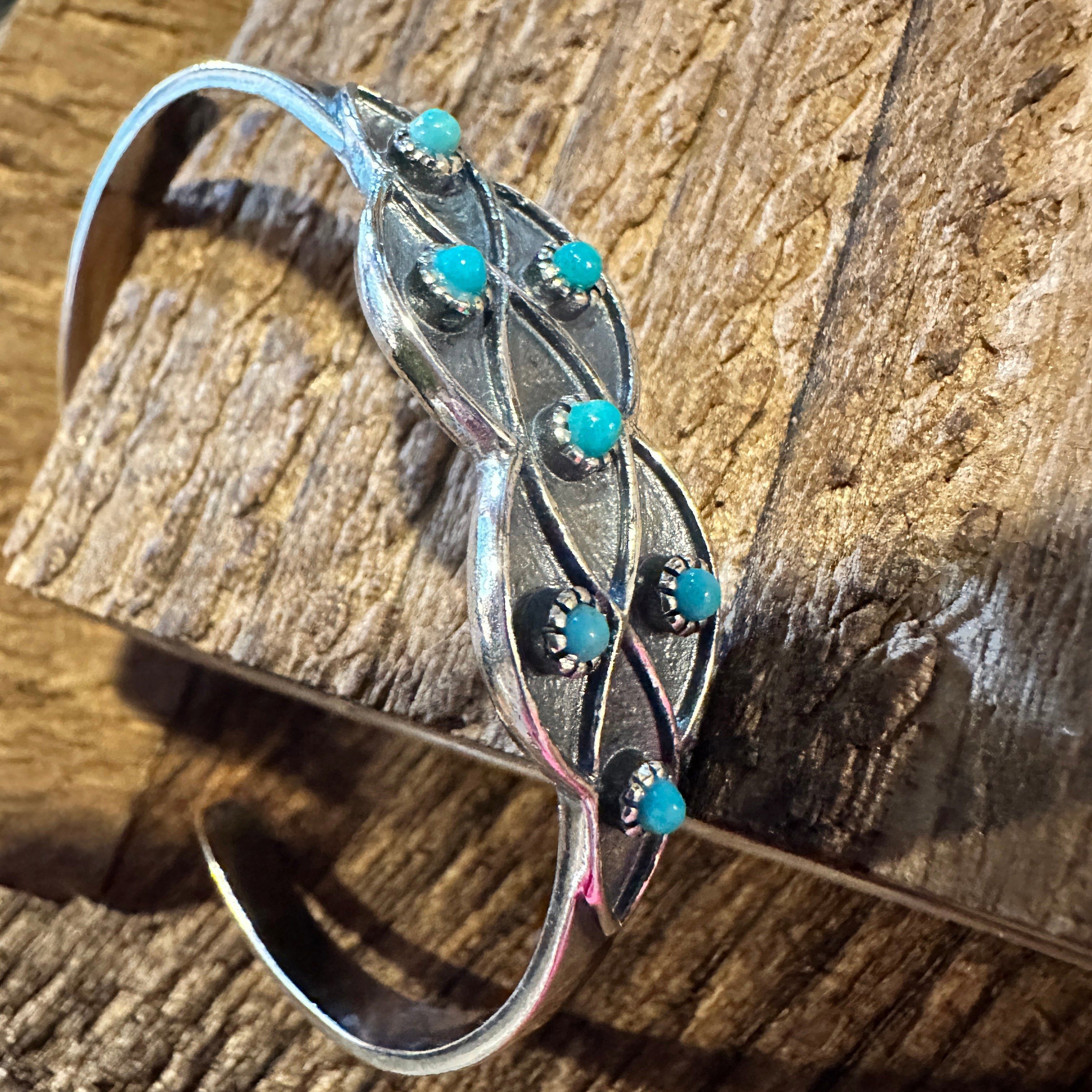 Other Native American Lucia Turquoise Adjustable Cuff Bracelet in Size ONE SIZE - 1 Thumbnail