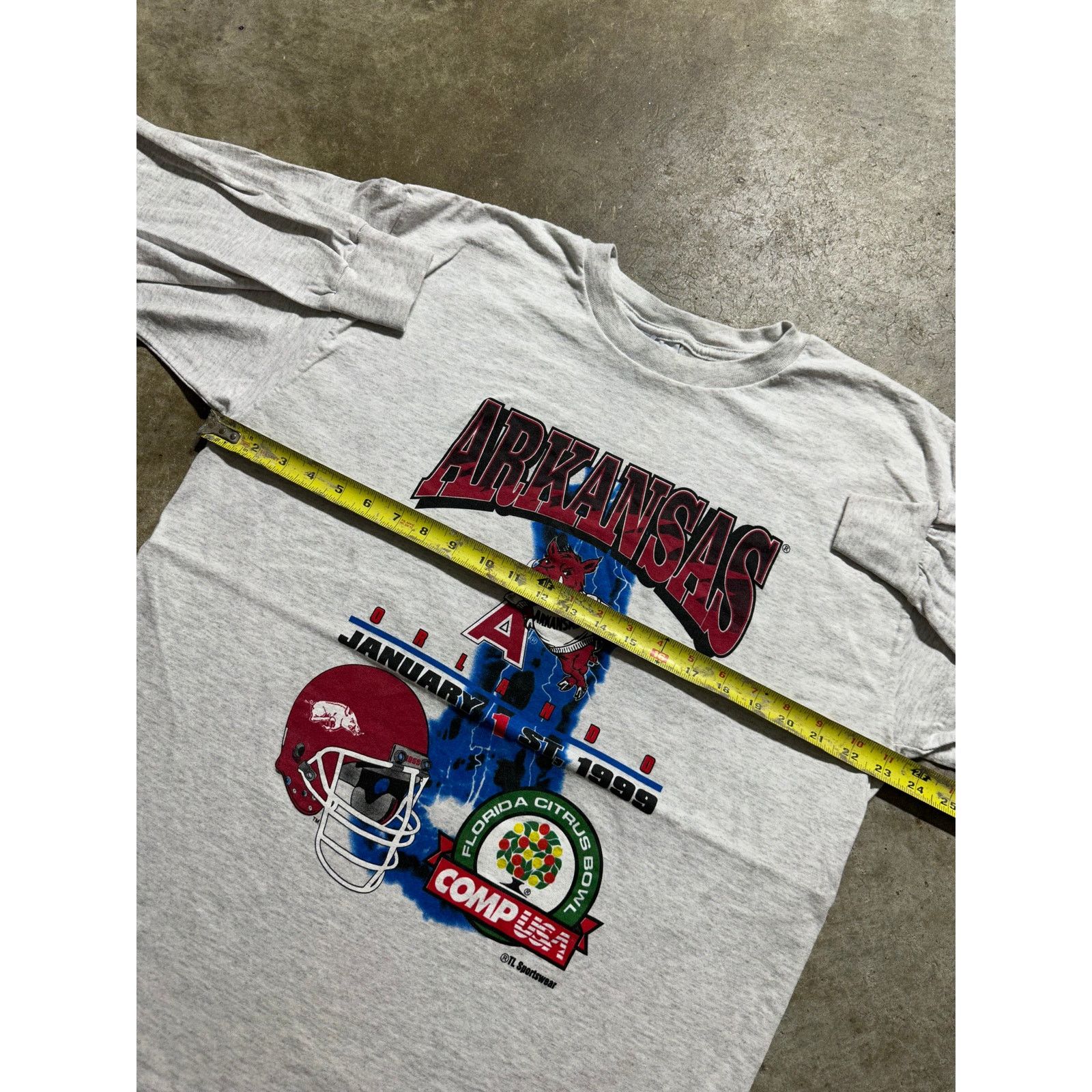 NCAA × Vintage Vintage Arkansas Razorbacks 1999 Citrus Bowl Long Sleeve Tee Size US L / EU 52-54 / 3 - 4 Thumbnail
