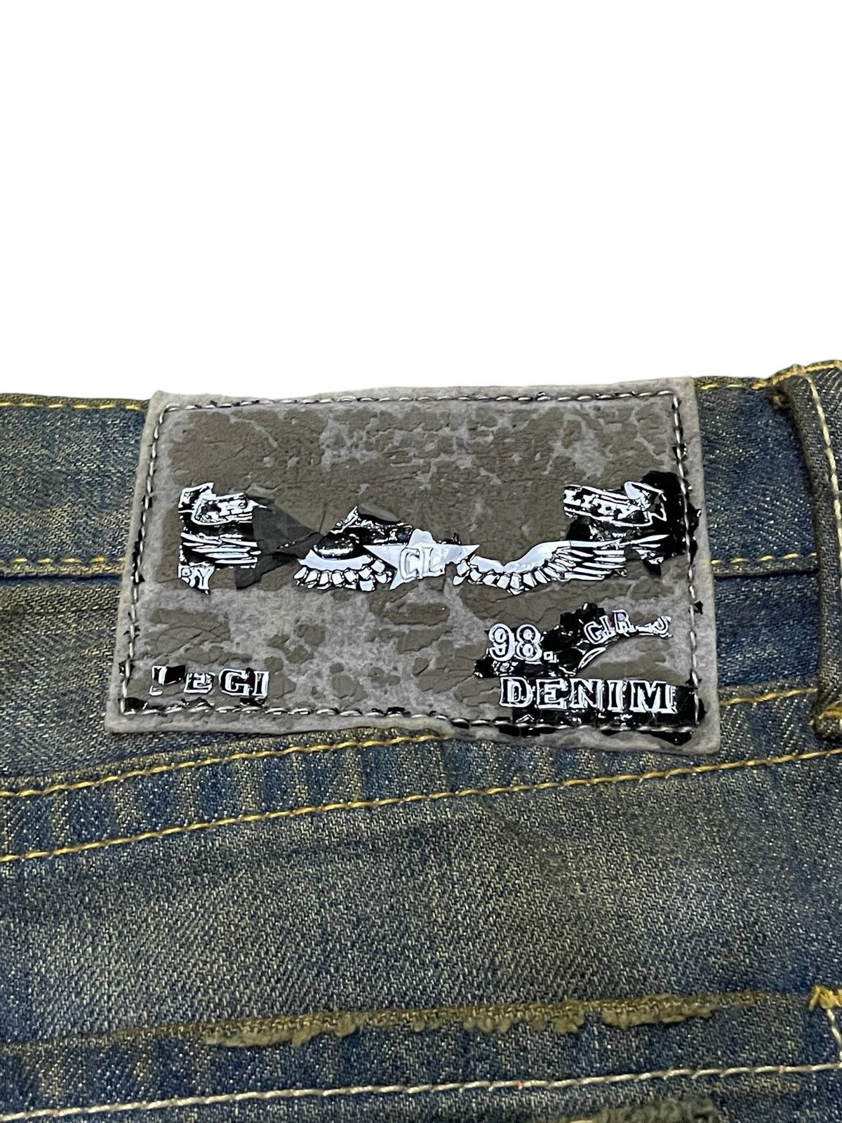 Hysteric Glamour × In The Attic Co&Lu Japan Mud Wash Distressed Jeans Size US 30 / EU 46 - 17 Thumbnail