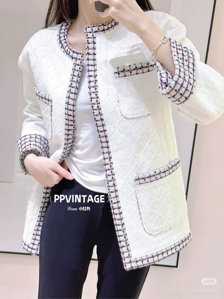 Chanel Chanel Spring and summer preview white tannin jacket 2504-N Size S / US 4 / IT 40 - 6 Thumbnail