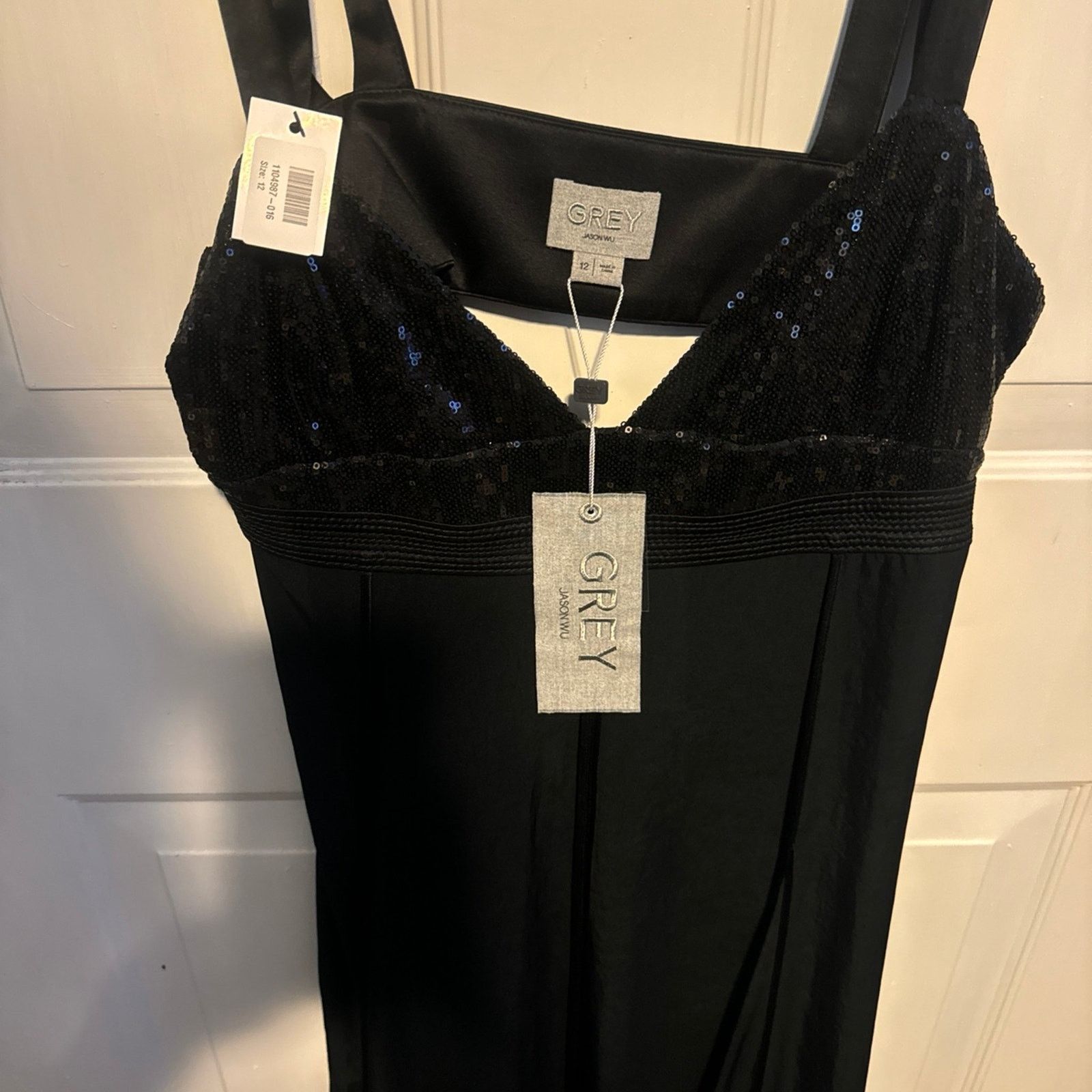 Jason Wu JASON WU cutout sequined satin trimmed twill midi dress 12 Size XL / US 12-14 / IT 48-50 - 9 Thumbnail